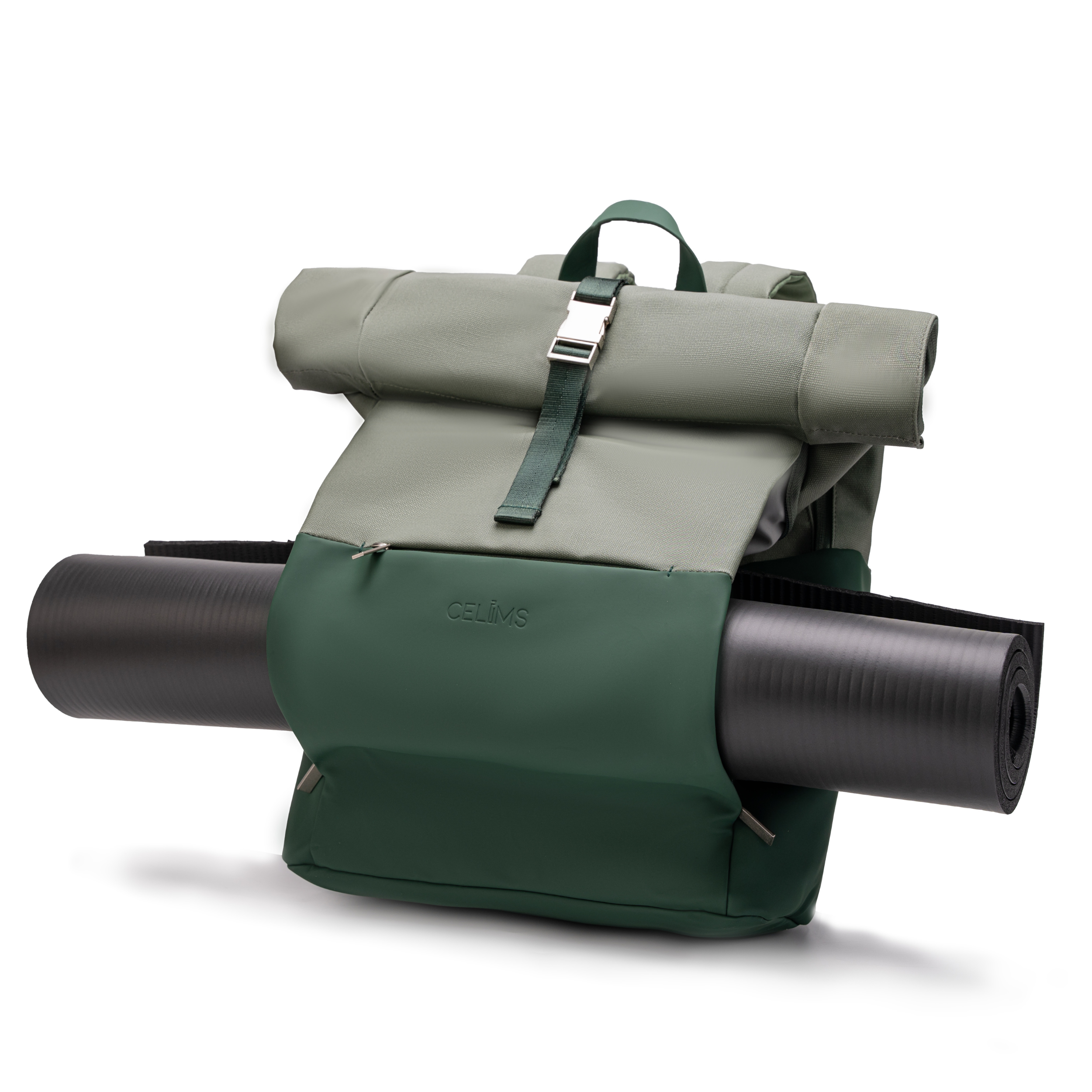 Zaino Roll-Top CELIMS - Bagaglio a mano 40x30x20cm - Impermeabile e ultra resistente - Sabbia