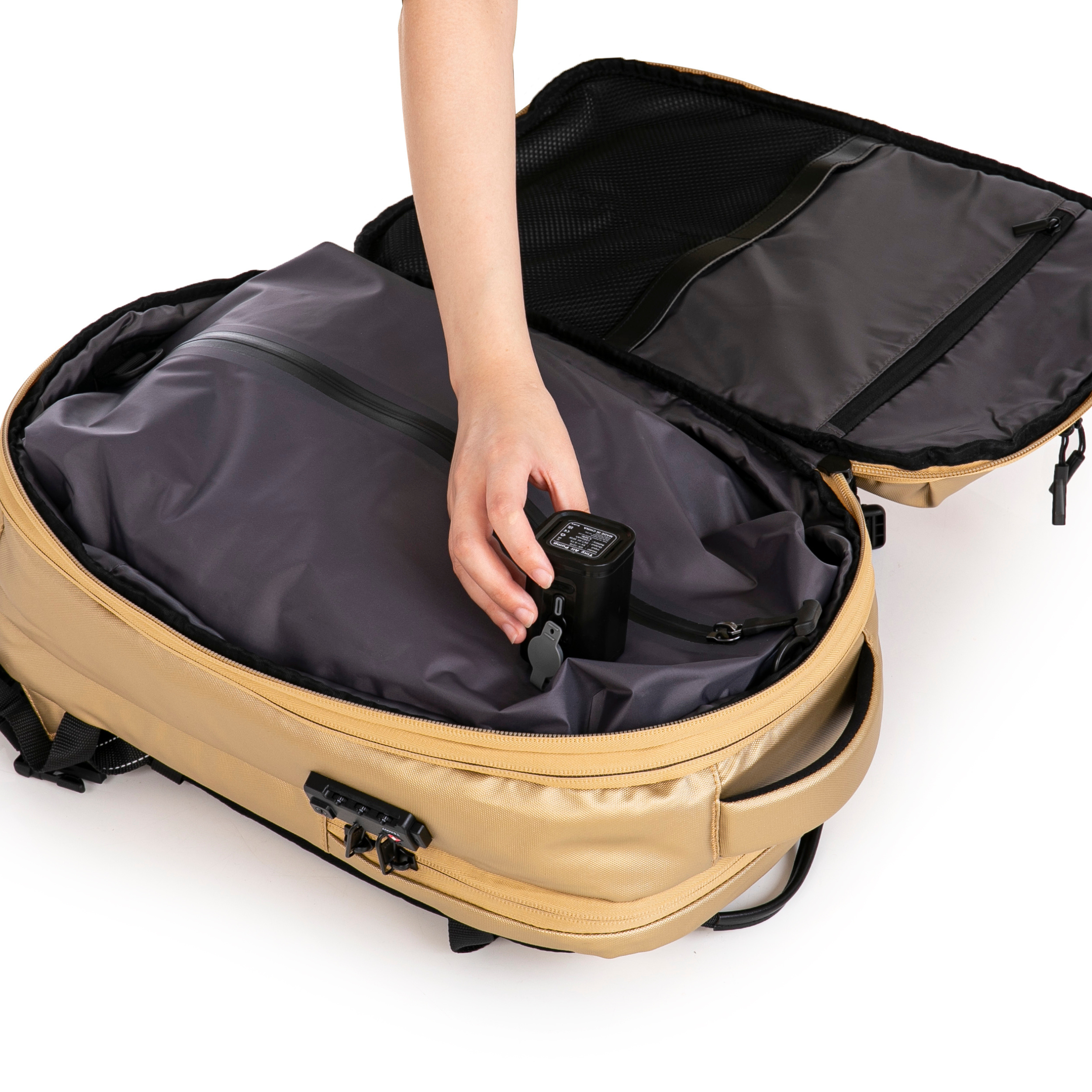 Mochila Compresible V2 – Con o sin bomba, bolsa de compresión incluida