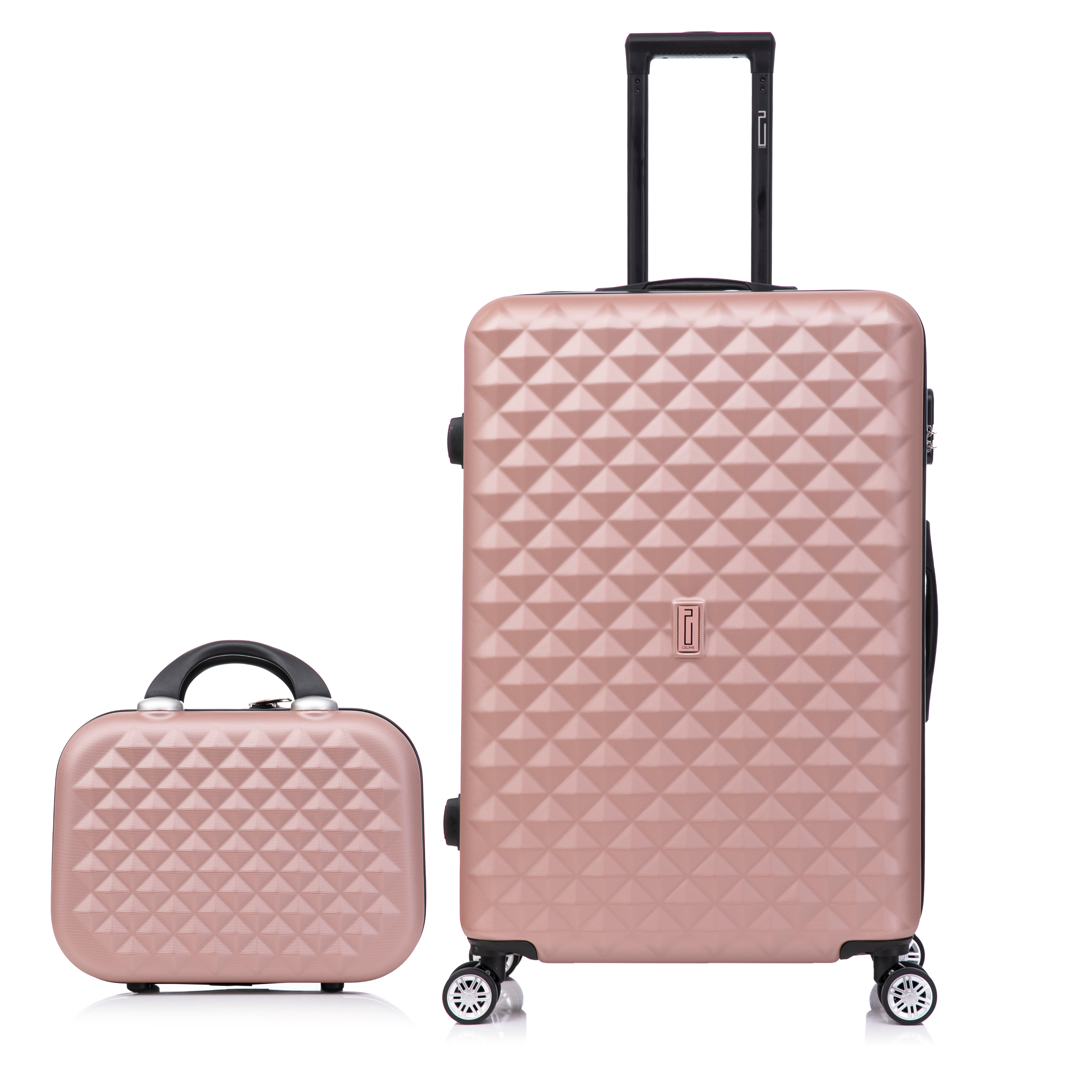 Mittlerer Stadtkoffer | Hartschalenkoffer | 65x40x25 | Roségold
