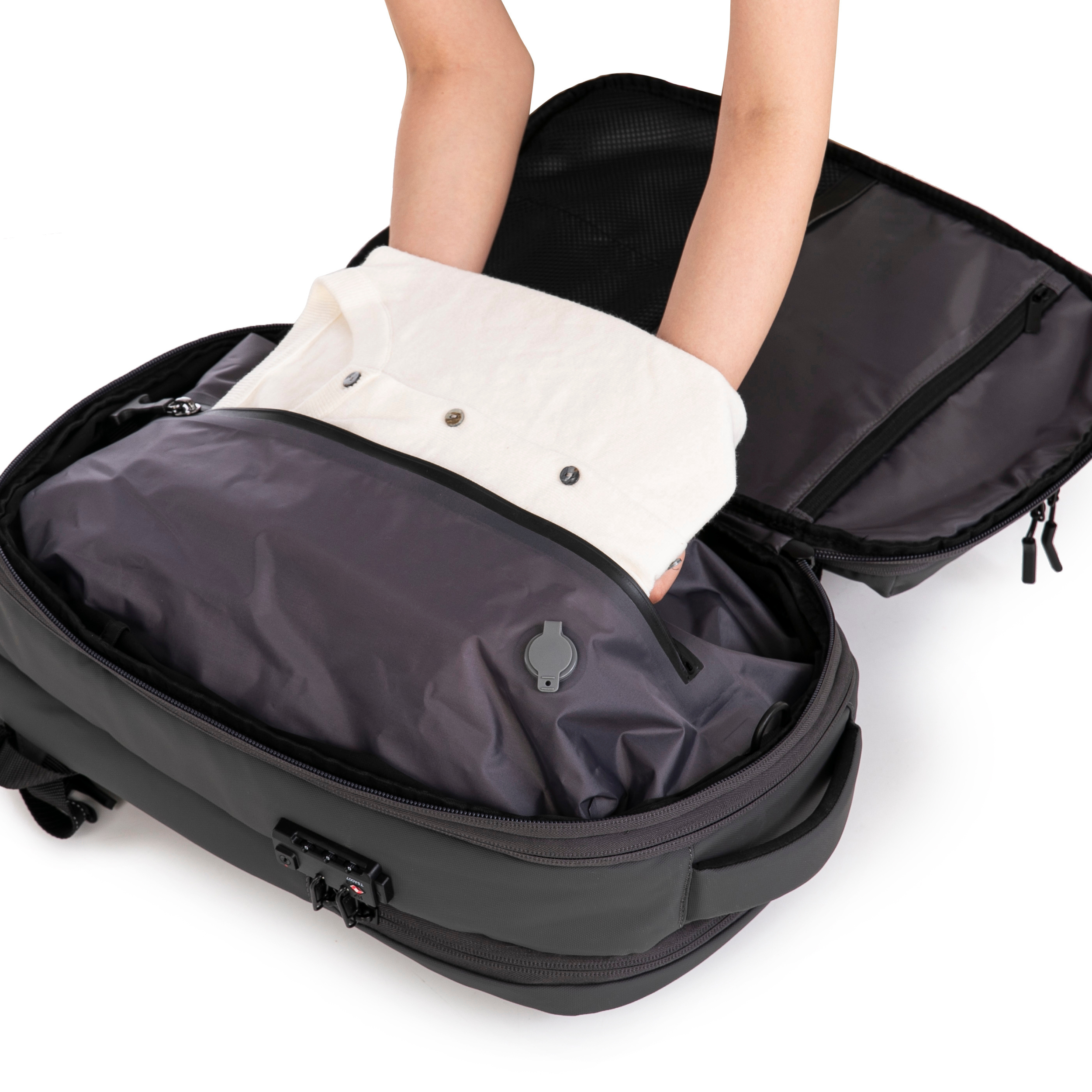 Mochila Compresible V2 – Con o sin bomba, bolsa de compresión incluida