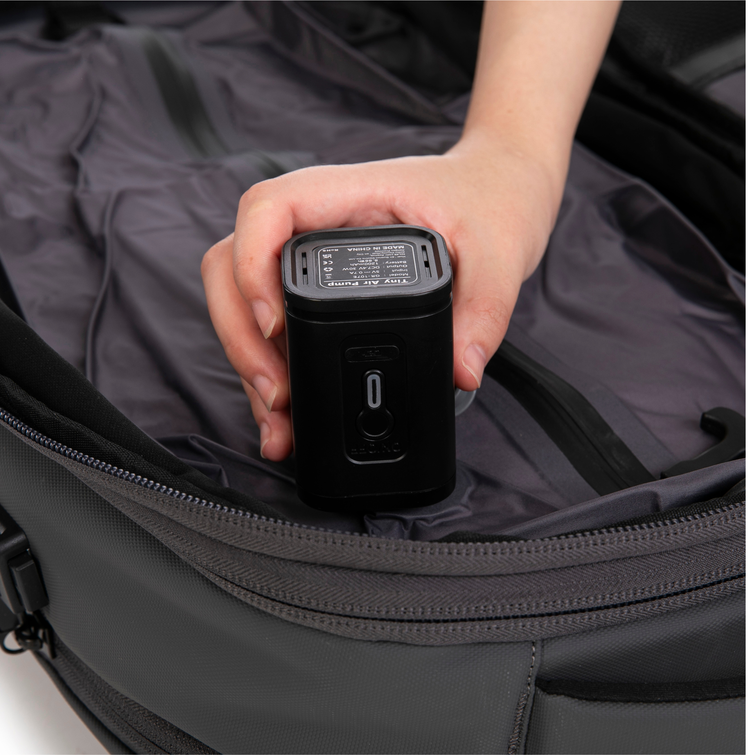 Mochila Compresible V2 – Con o sin bomba, bolsa de compresión incluida