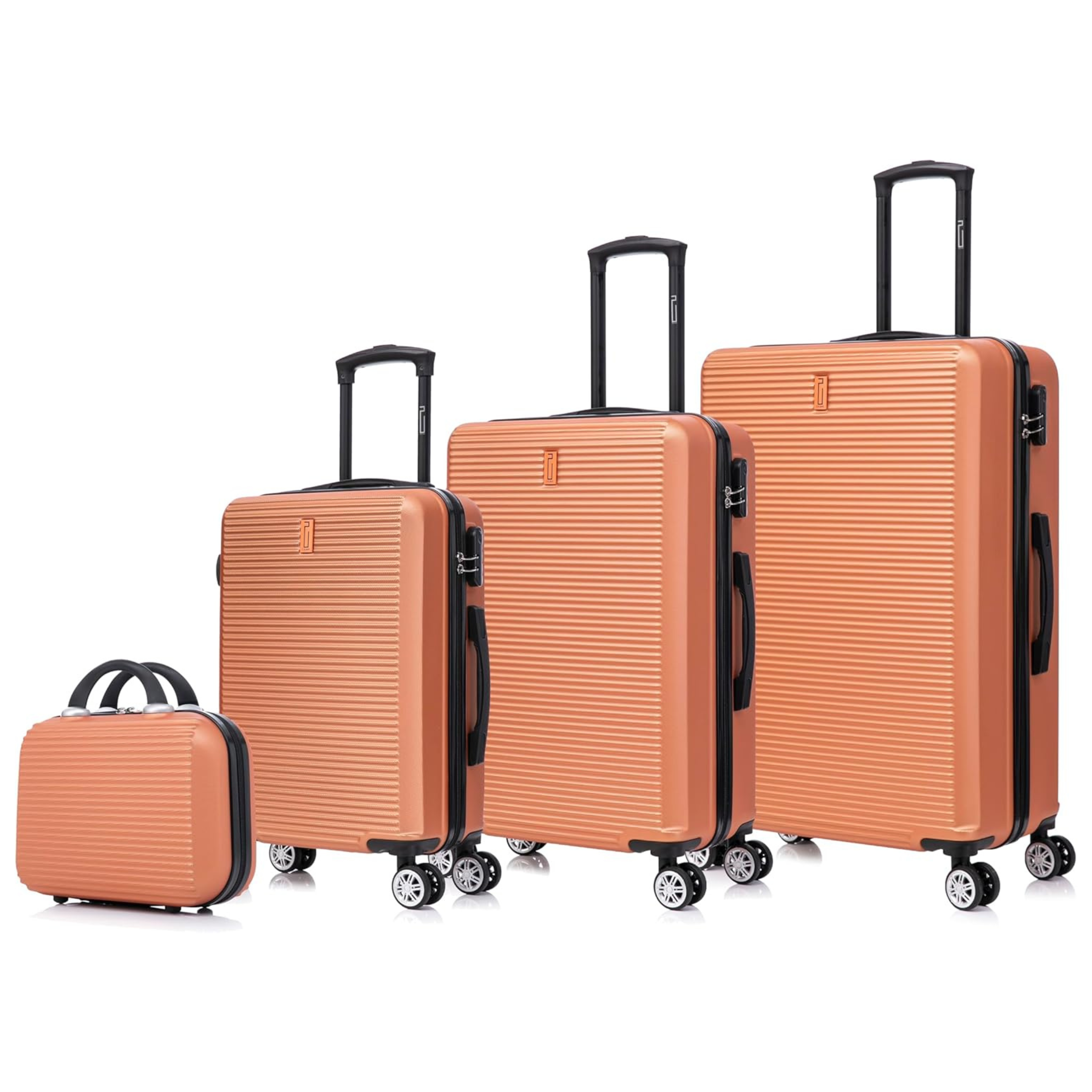 Set valises Week-End 4 pièces – Corail (cabine, moyenne, grande + vanity)