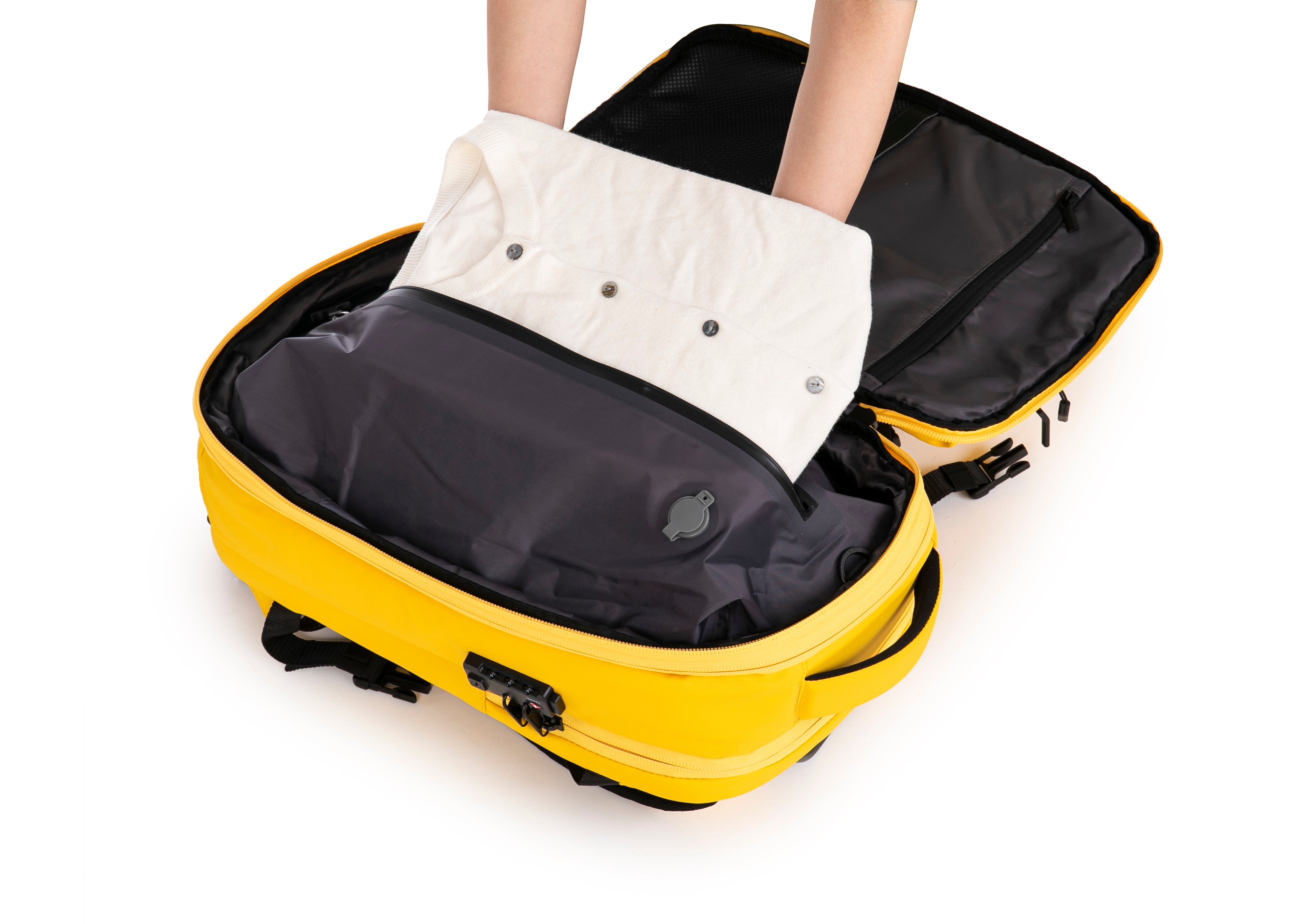Sac à dos compressible V2 – Avec ou sans pompe, sac de compression inclus