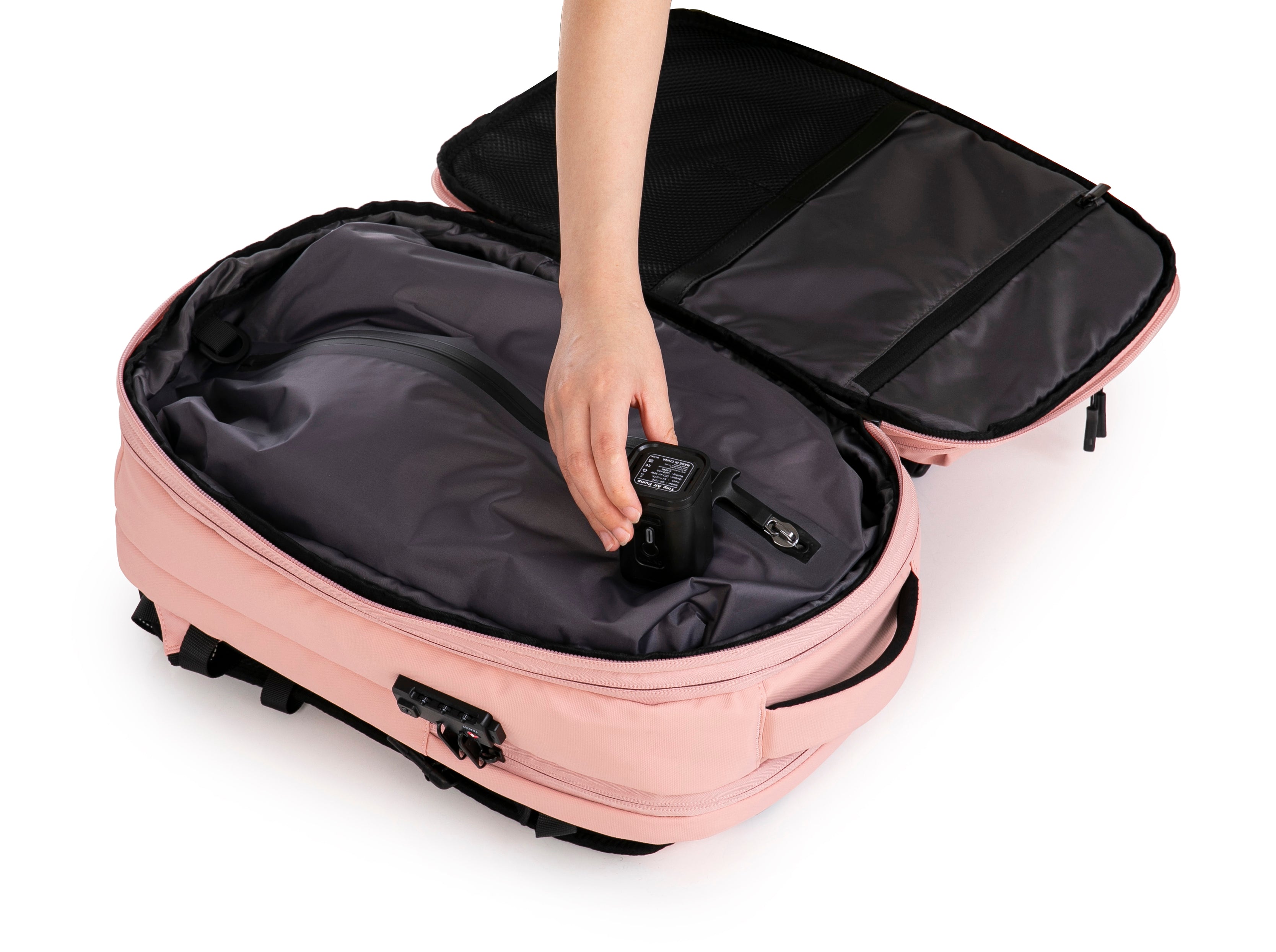 Sac à dos compressible V2 – Avec ou sans pompe, sac de compression inclus