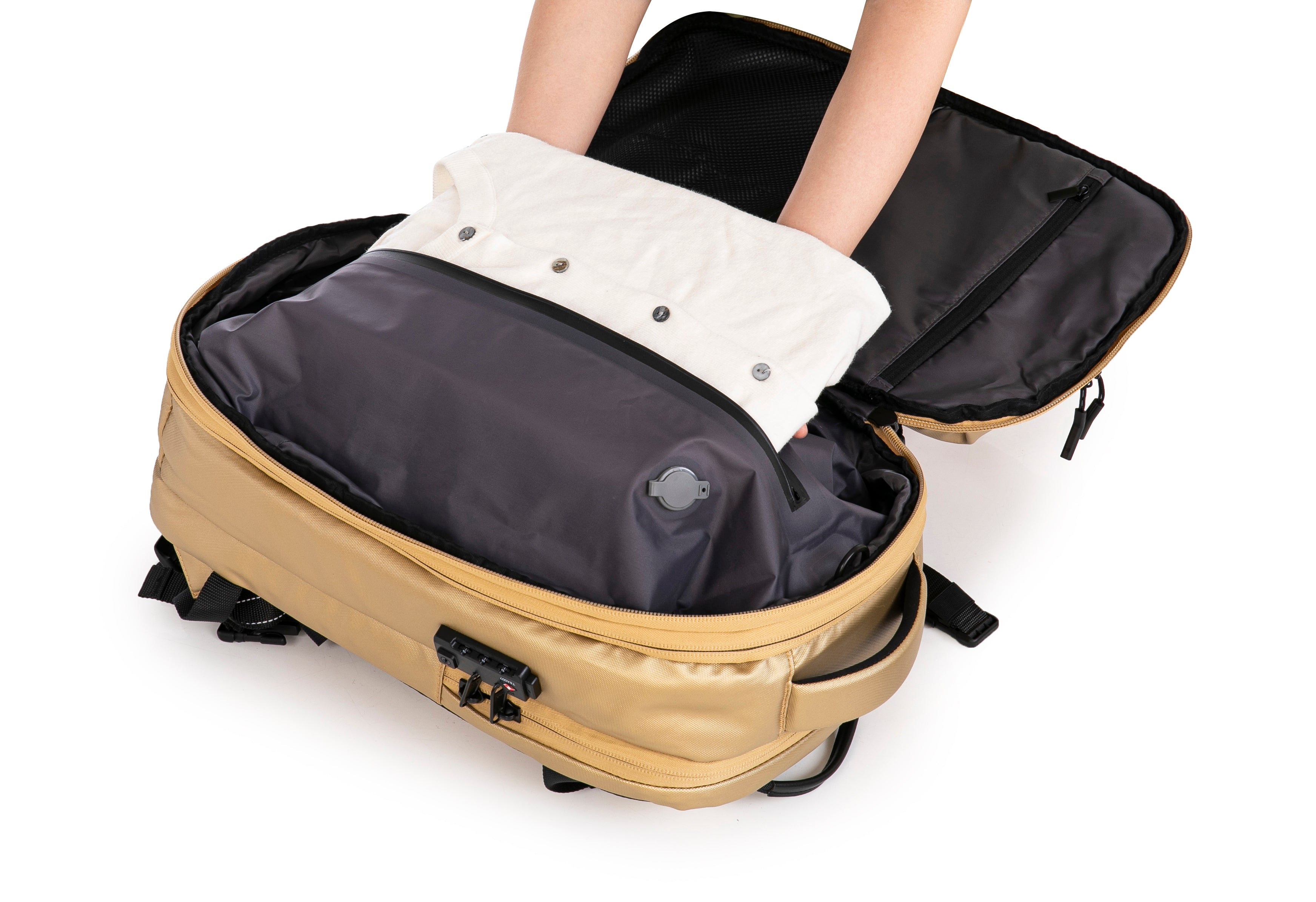 Sac à dos compressible V2 – Avec ou sans pompe, sac de compression inclus