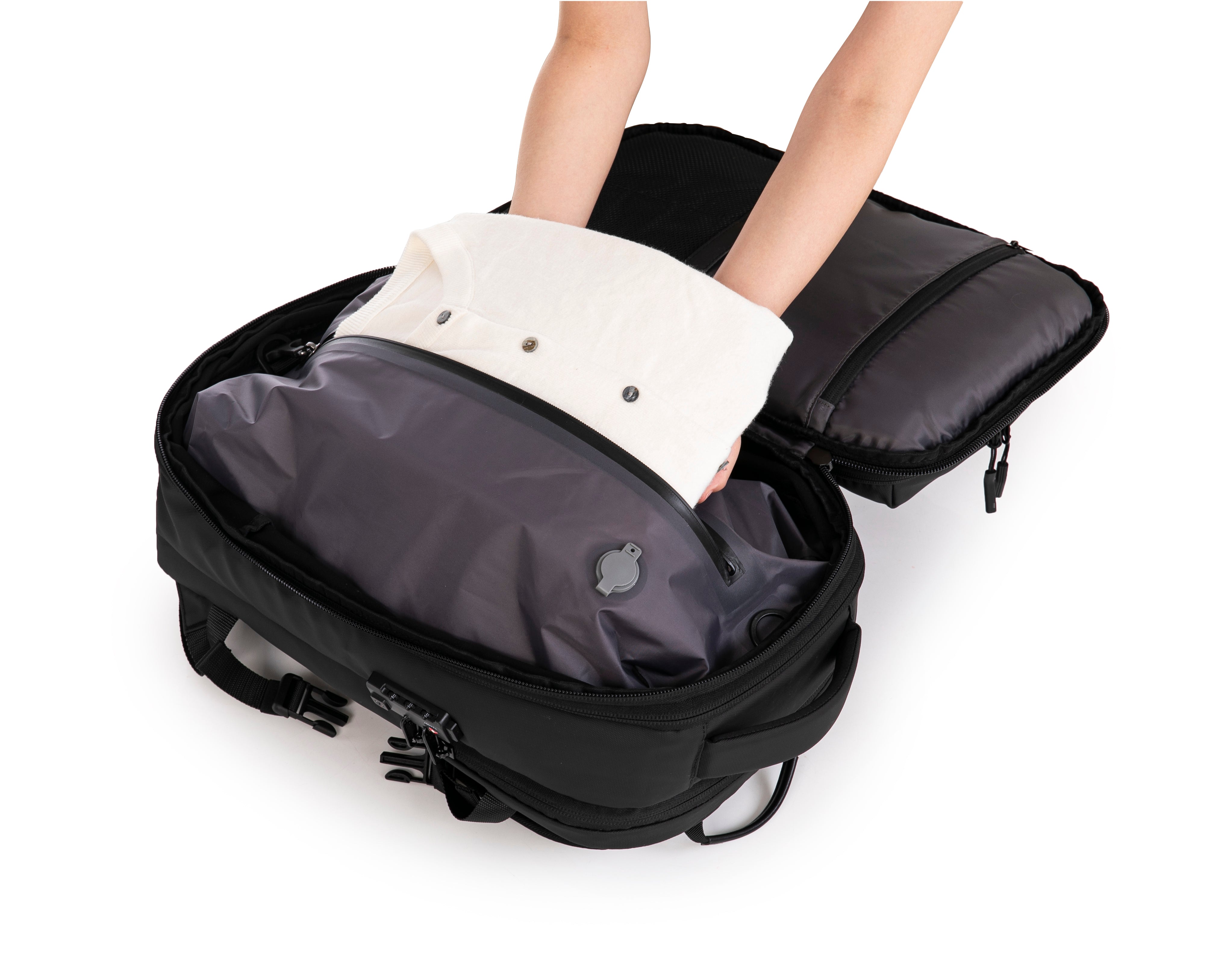 Sac à dos compressible V2 – Avec ou sans pompe, sac de compression inclus