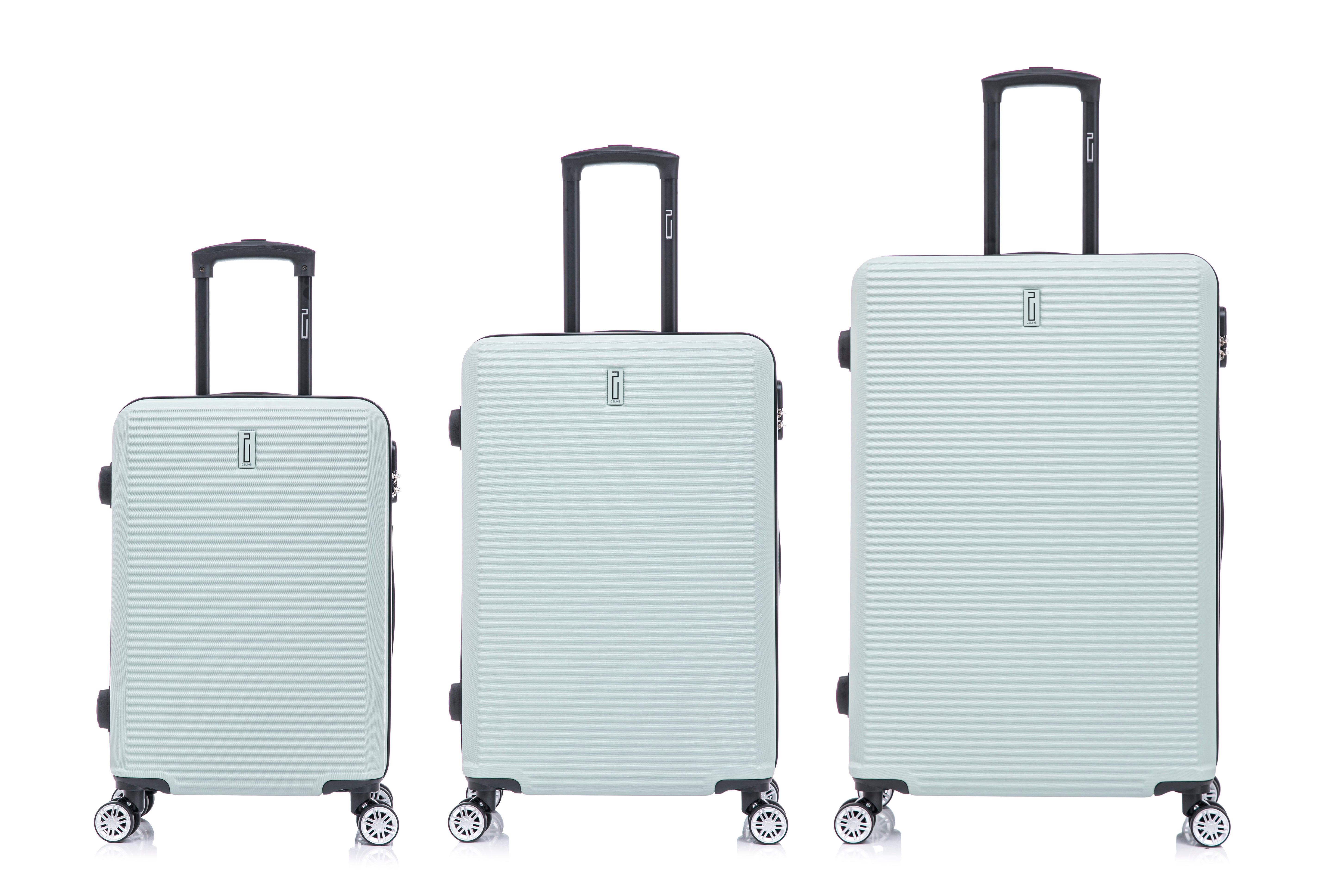 3-teiliges Wochenendkoffer-Set – Kabinenkoffer | Mittlerer Koffer | Großer Koffer – Beige