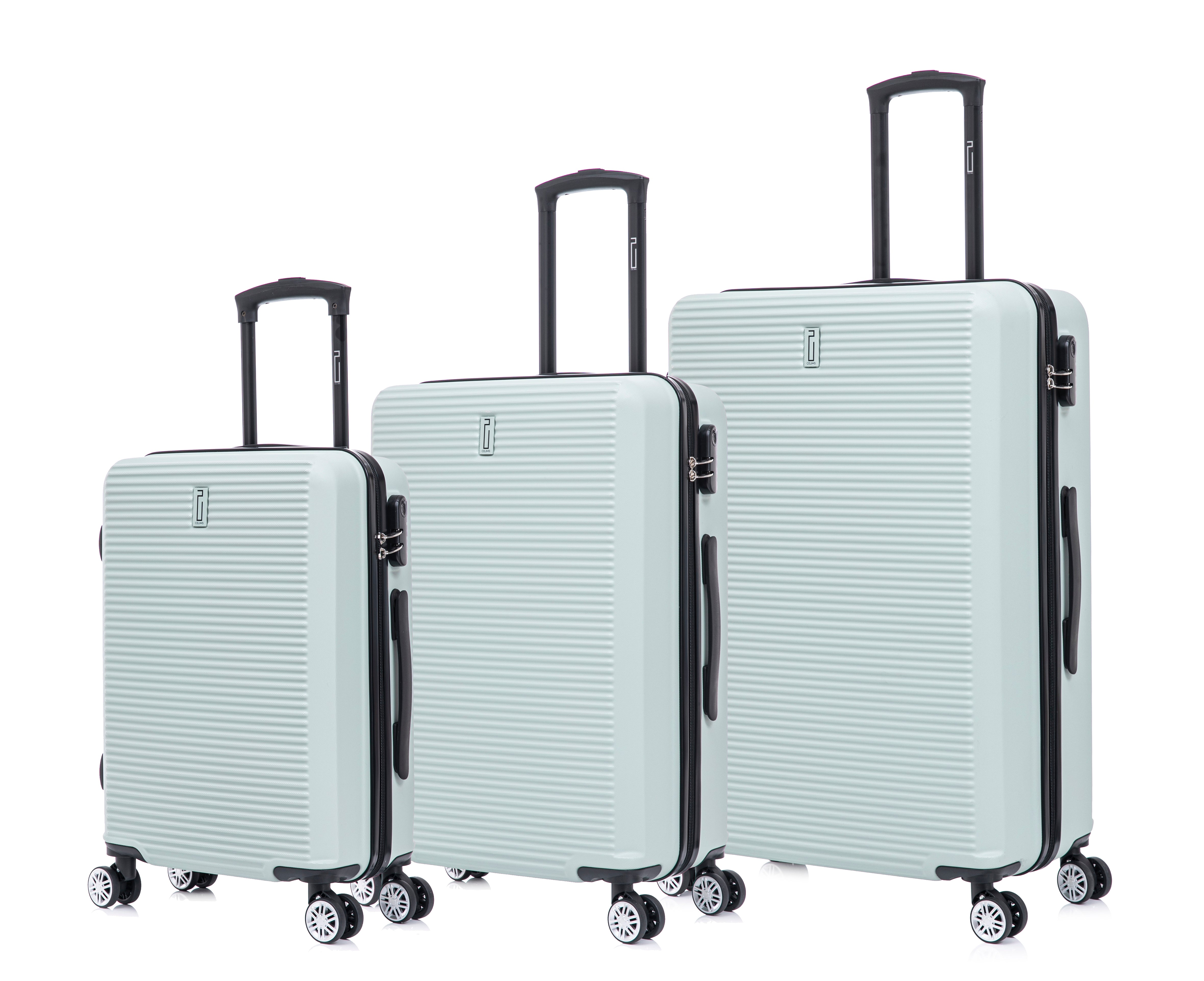 3-teiliges Wochenendkoffer-Set – Kabinenkoffer | Mittlerer Koffer | Großer Koffer – Beige
