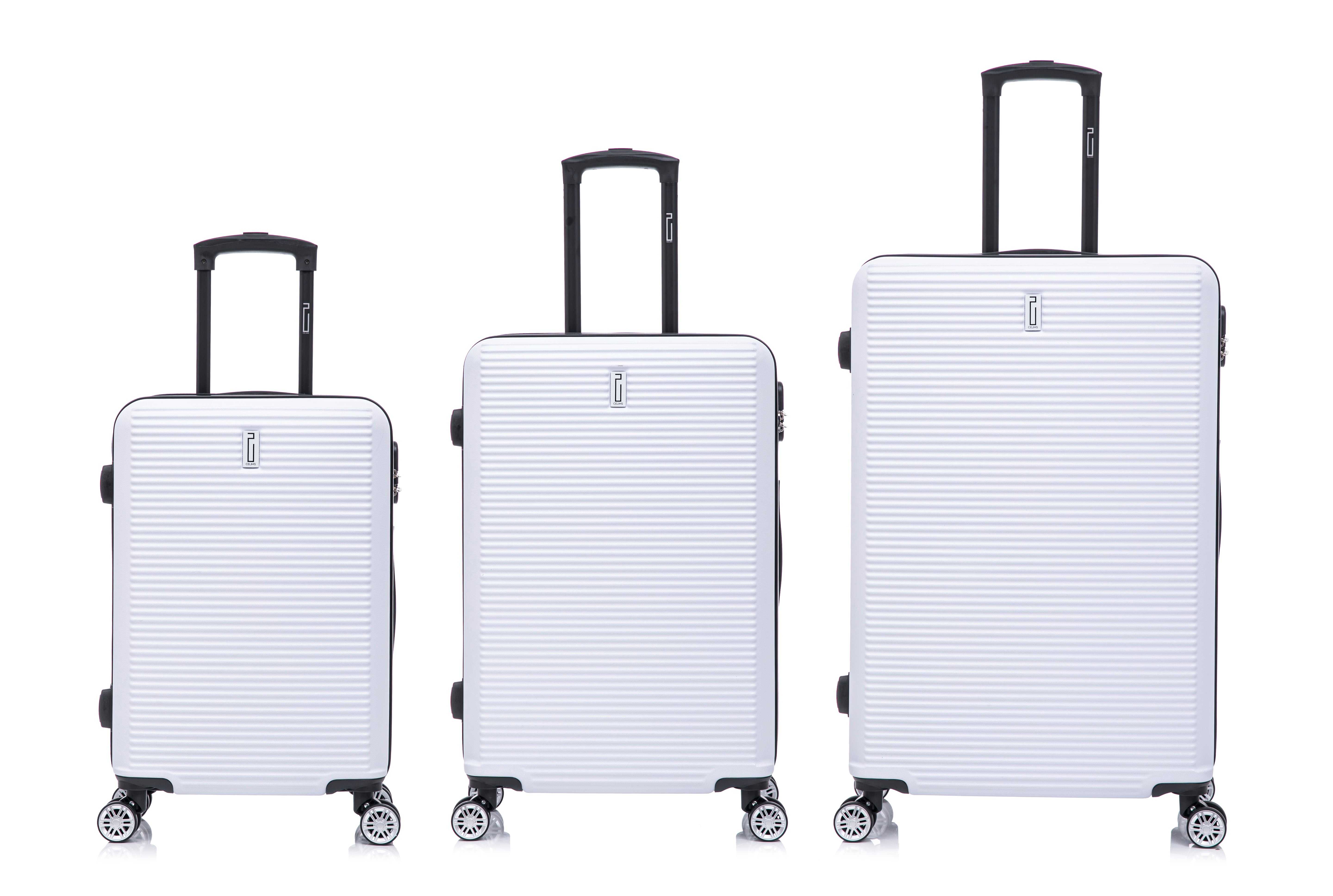 3-teiliges Wochenendkoffer-Set – Kabinenkoffer | Mittlerer Koffer | Großer Koffer – Beige