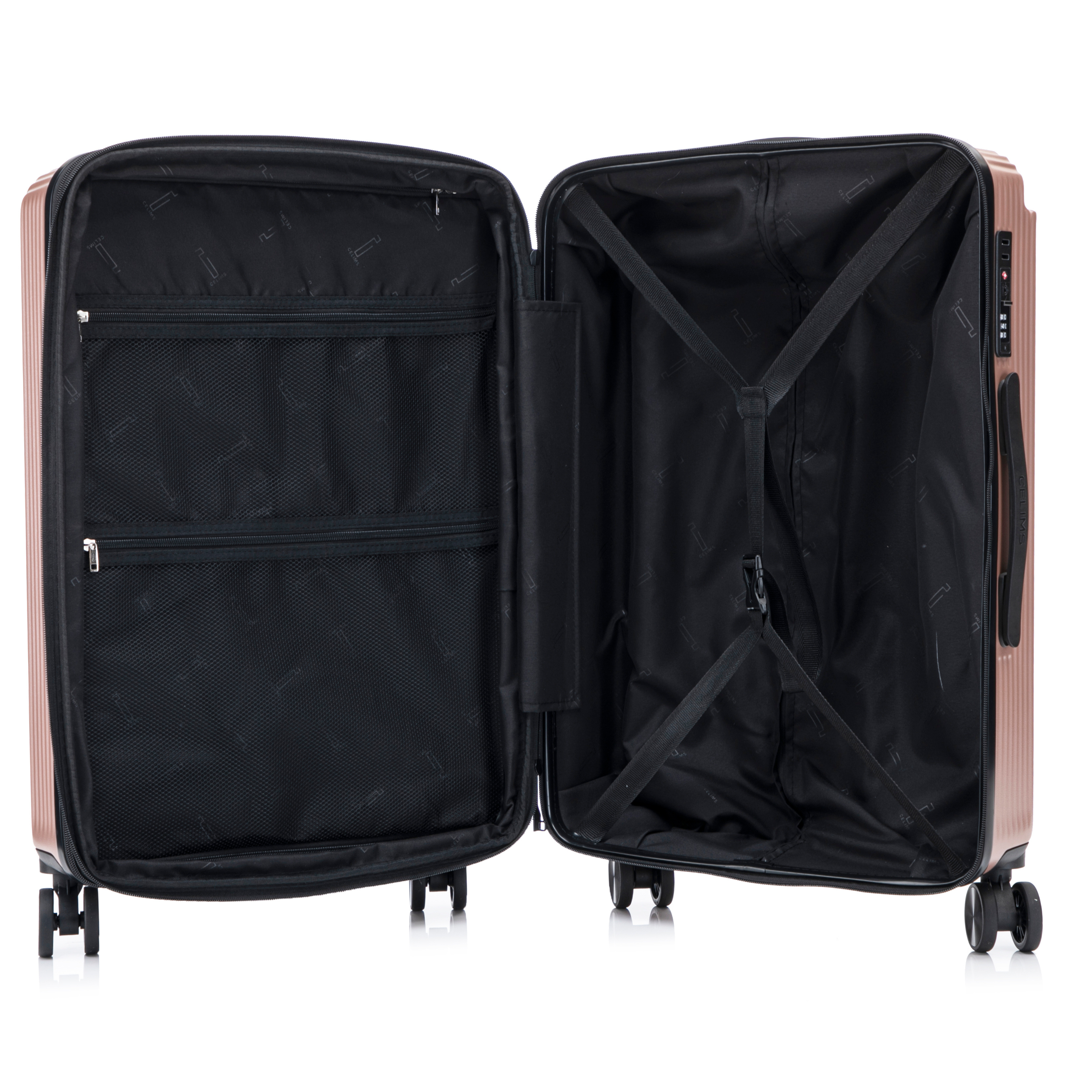 Valise Cabine 55 cm ABS – Wide Trolley - Extensible & Serrure TSA