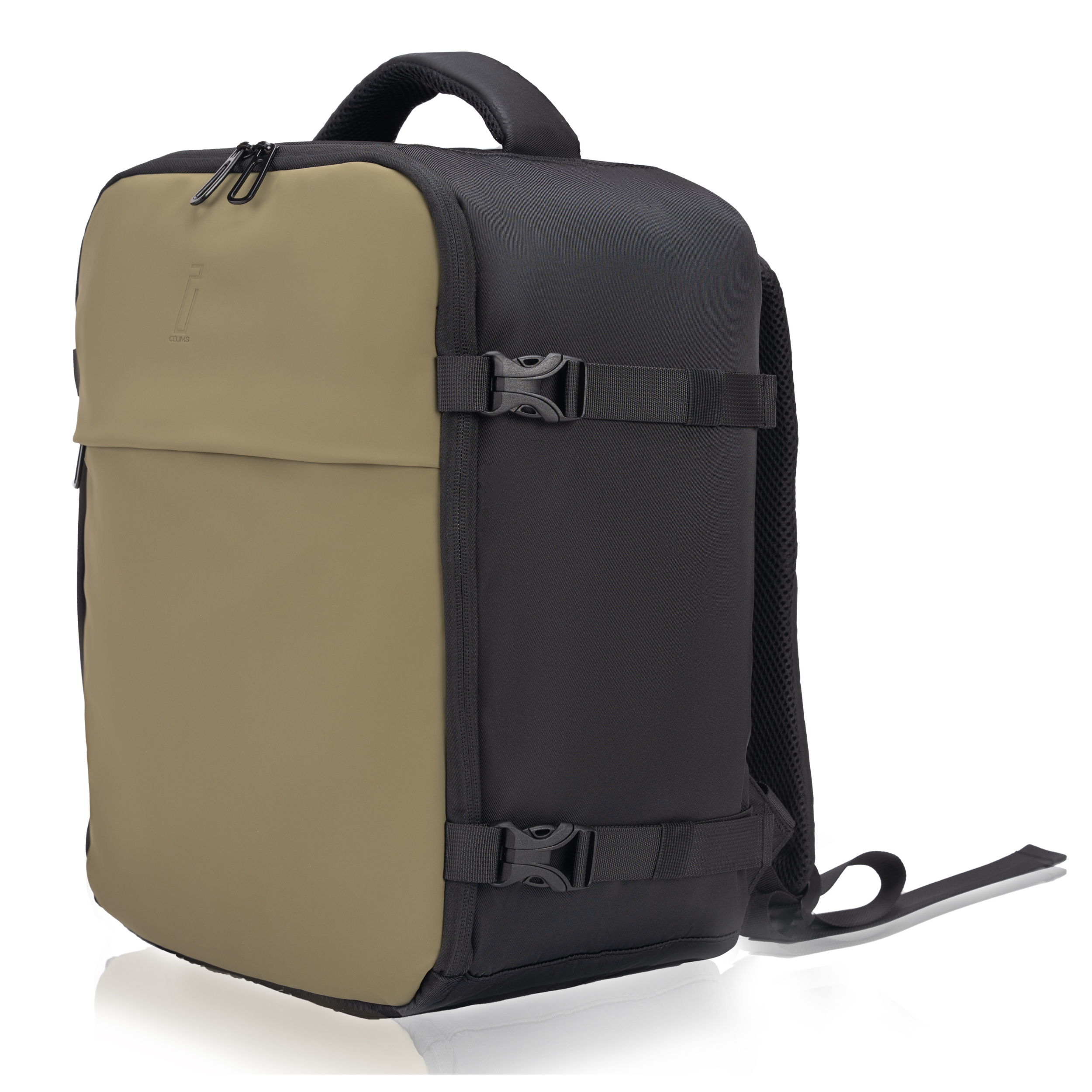 Zaino CELIMS 40x30x20 - Bagaglio a mano - Impermeabile - Cachi