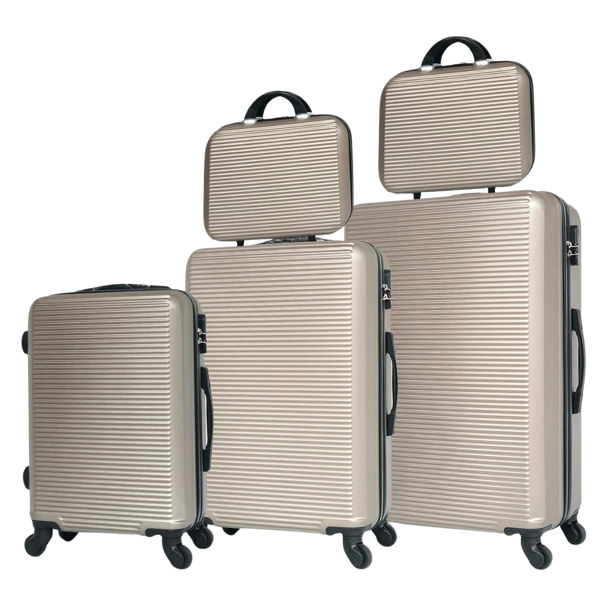 5-piece Weekend Suitcase Set – 4 suitcases + vanity case