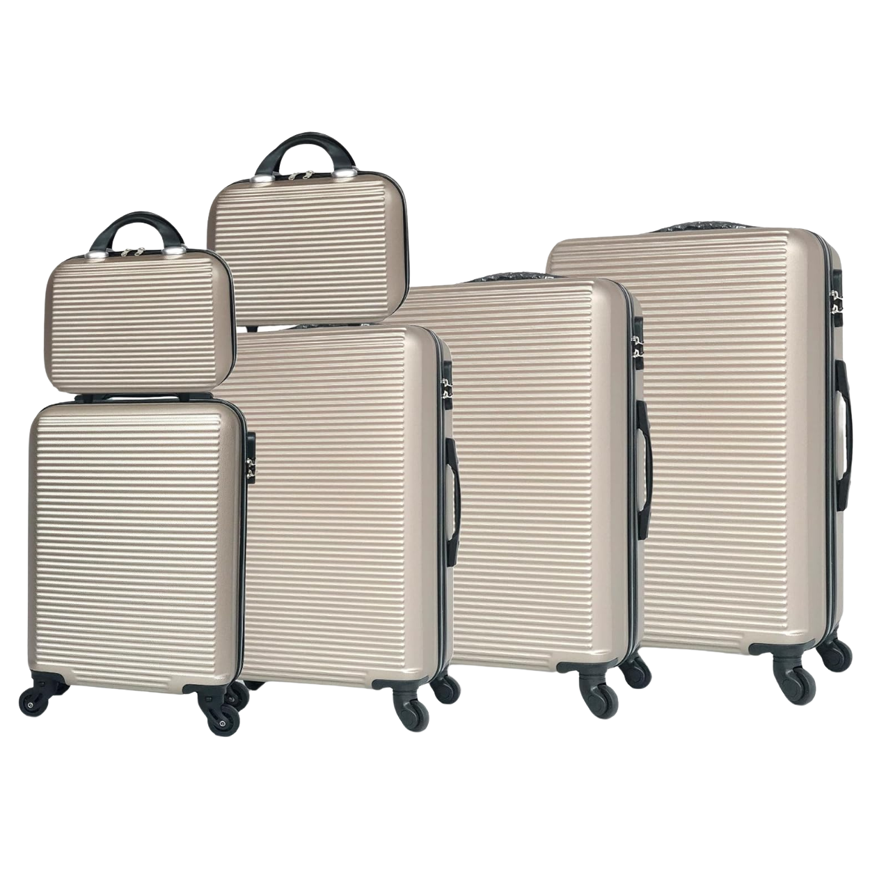 6-piece Weekend Suitcase Set – 4 suitcases + 2 vanity cases