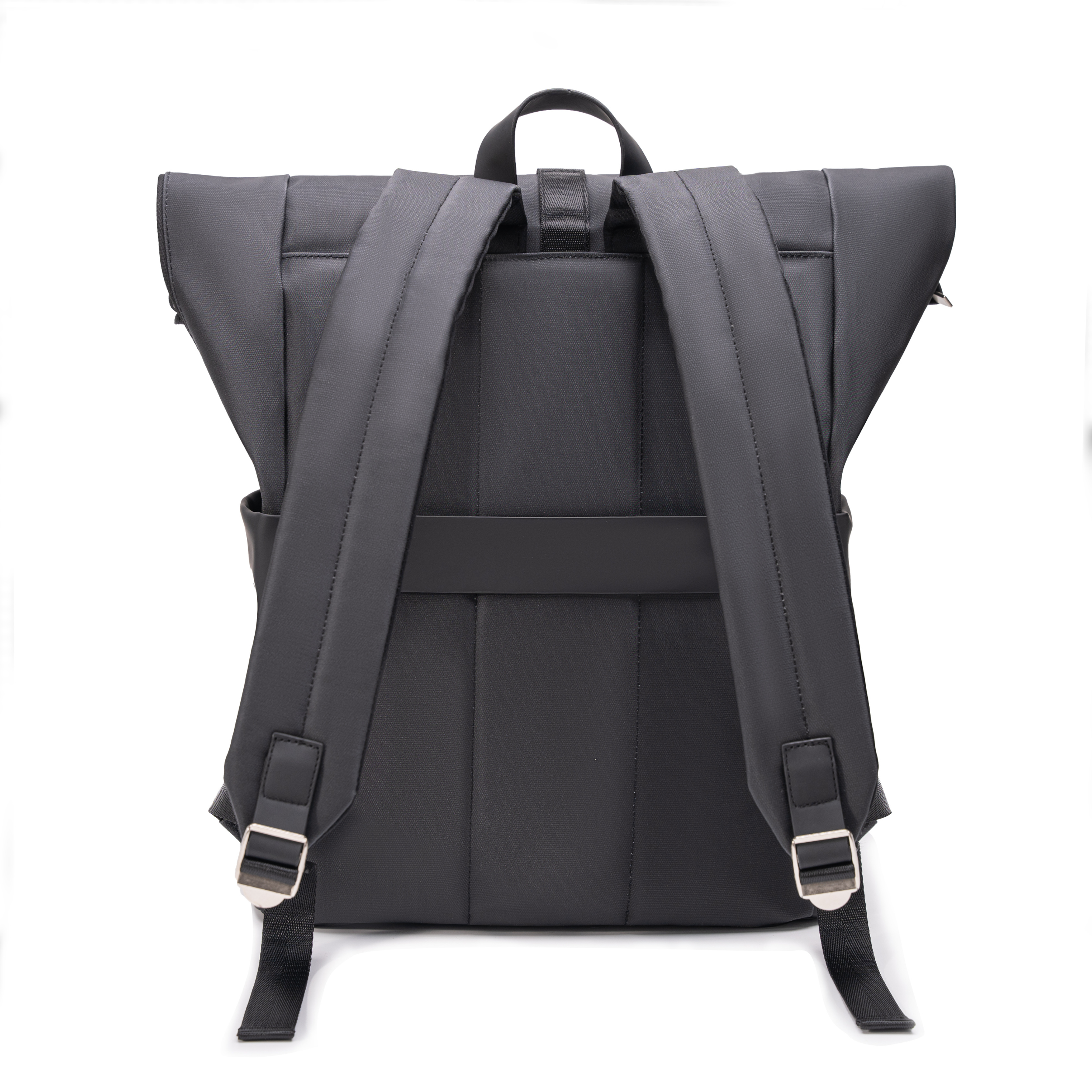 Zaino Roll-Top CELIMS - Bagaglio a mano 40x30x20cm - Impermeabile e ultra resistente - Nero