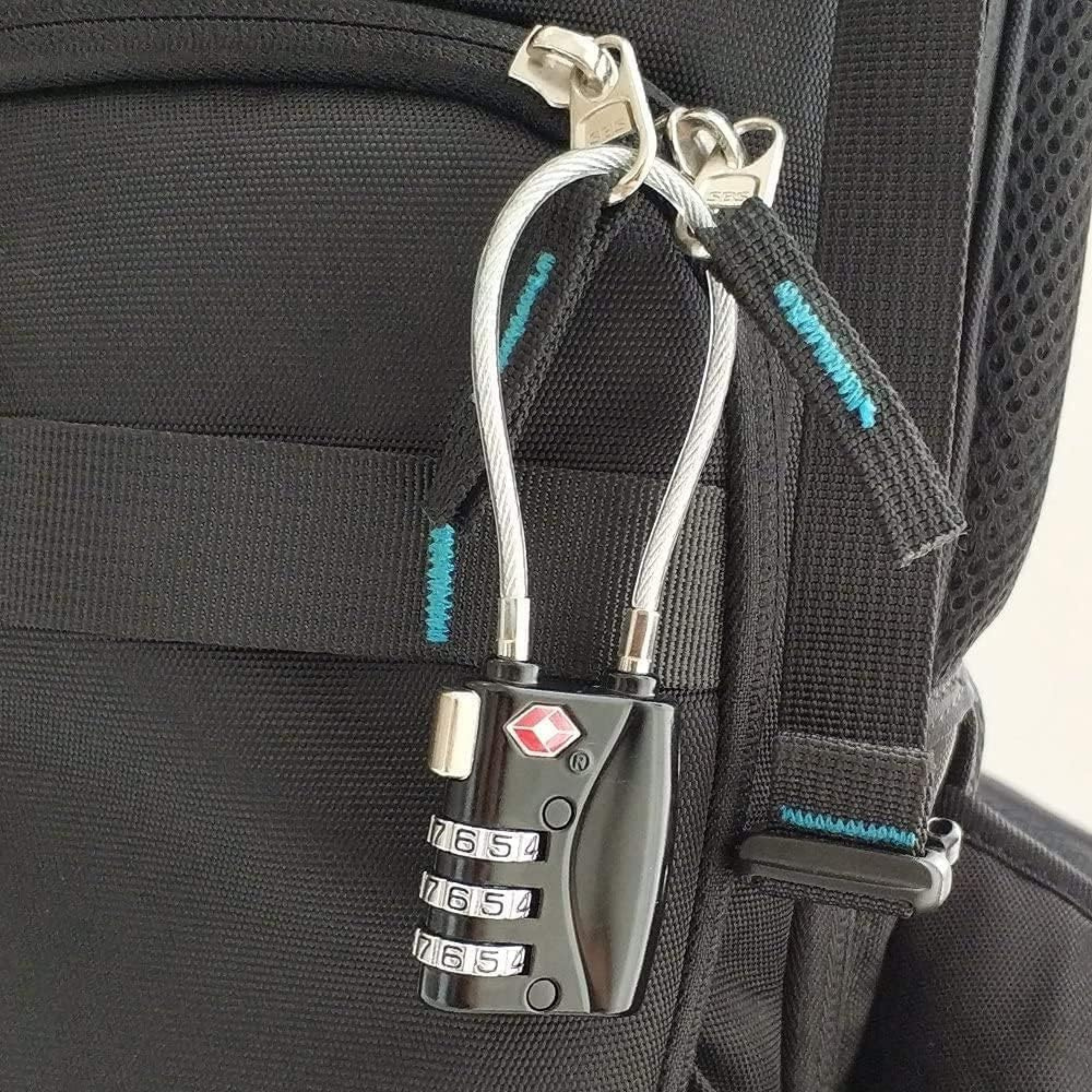 Cadenas TSA Valise Avion | Cadenas Code | Cadenas Valise | Protection Idéale pour Vos Bagages | Noir