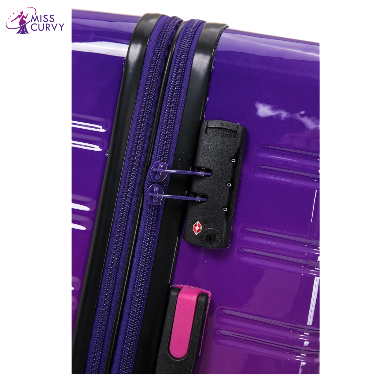 Juego de maletas de policarbonato de 3 piezas | Maleta de cabina | Maleta Mediana | Maleta grande – Morado degradado