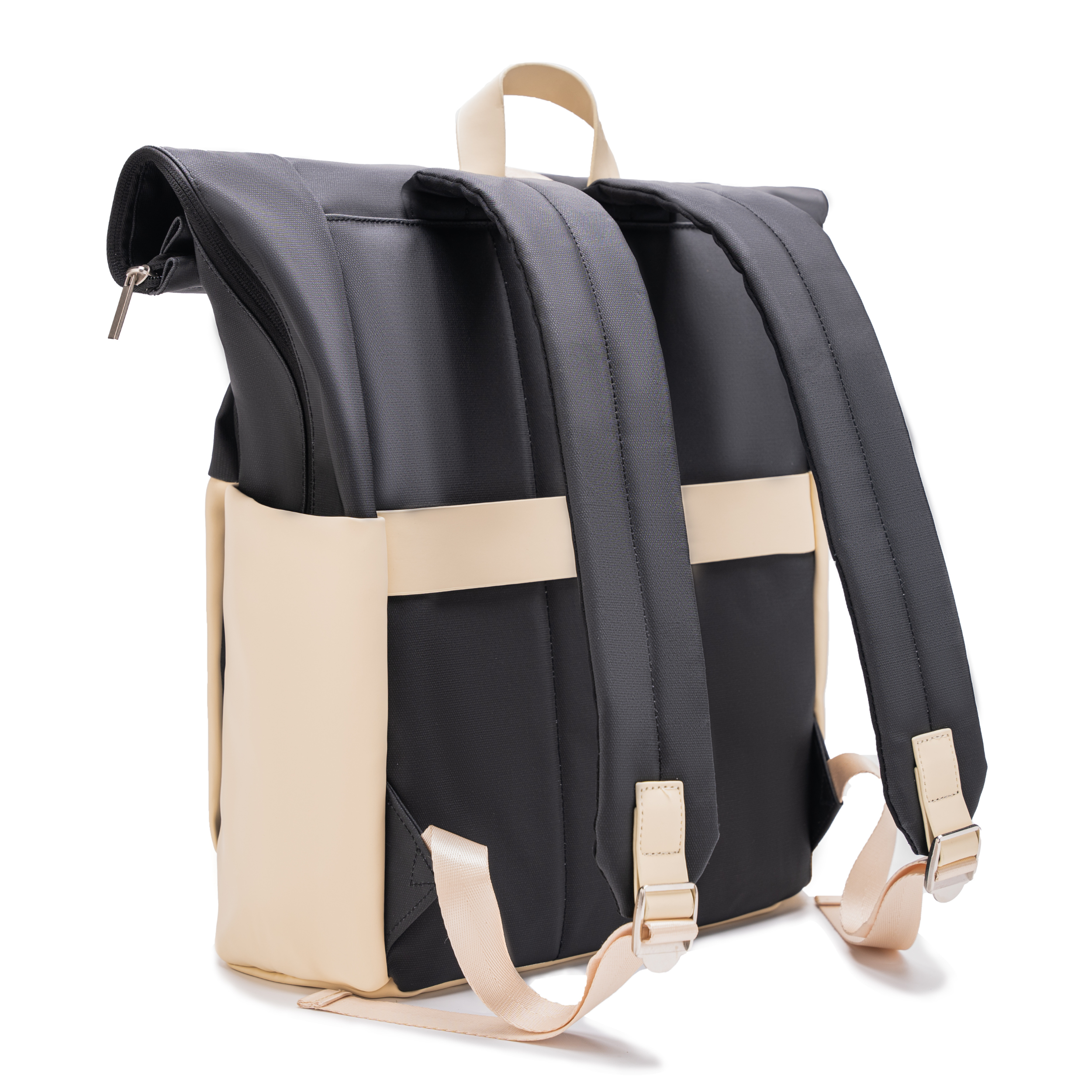 Zaino Roll-Top CELIMS - Bagaglio a mano 40x30x20cm - Impermeabile e ultra resistente - Sabbia