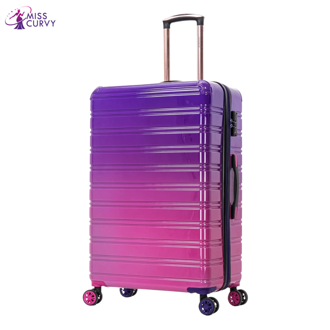 Valise Grande Taille Polycarbonate | Valise Soute 23 kg | 75x45x28 | Dégradé Violet