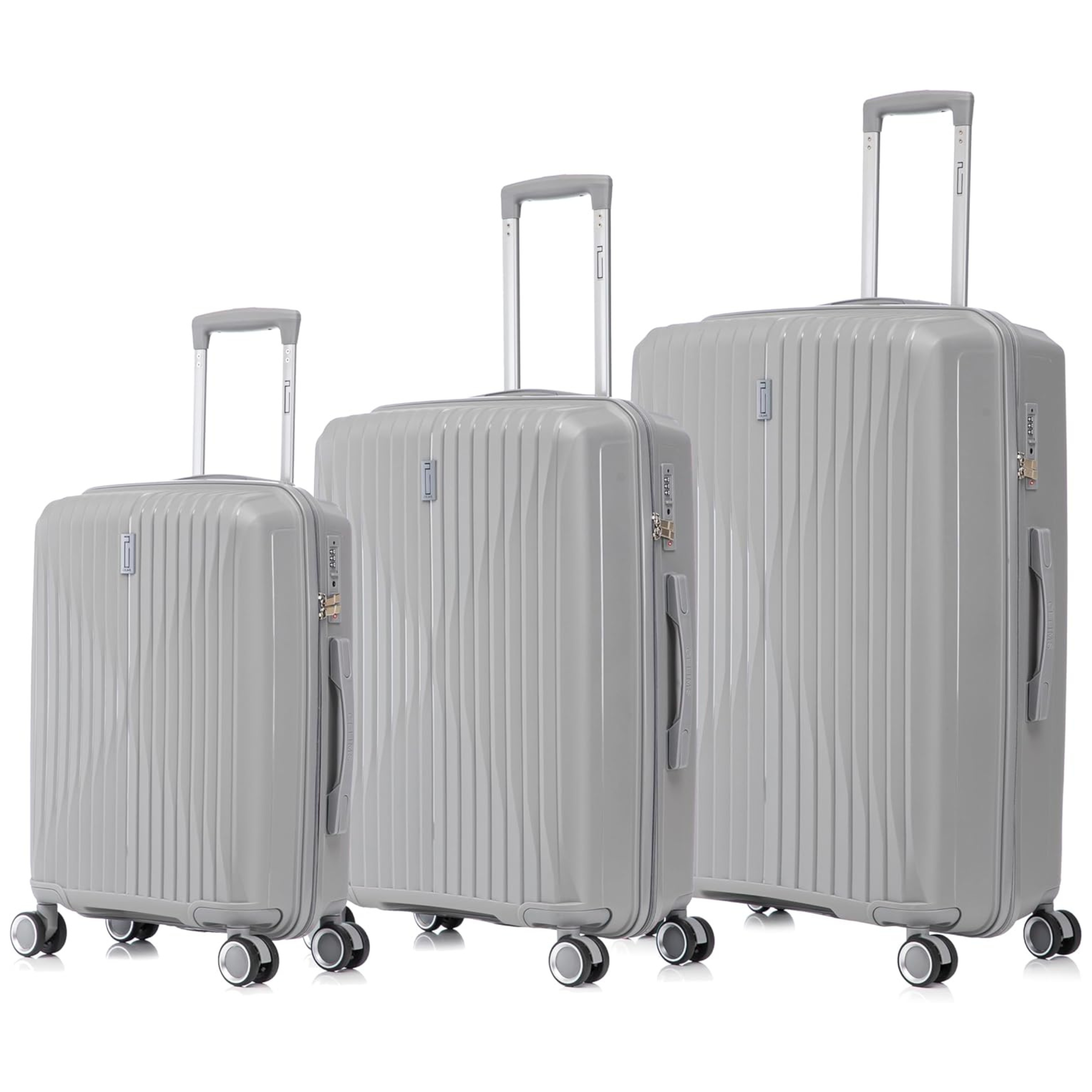 3-Piece Polypropylene Suitcase Set | Cabin Suitcase | Medium Suitcase | Large Suitcase