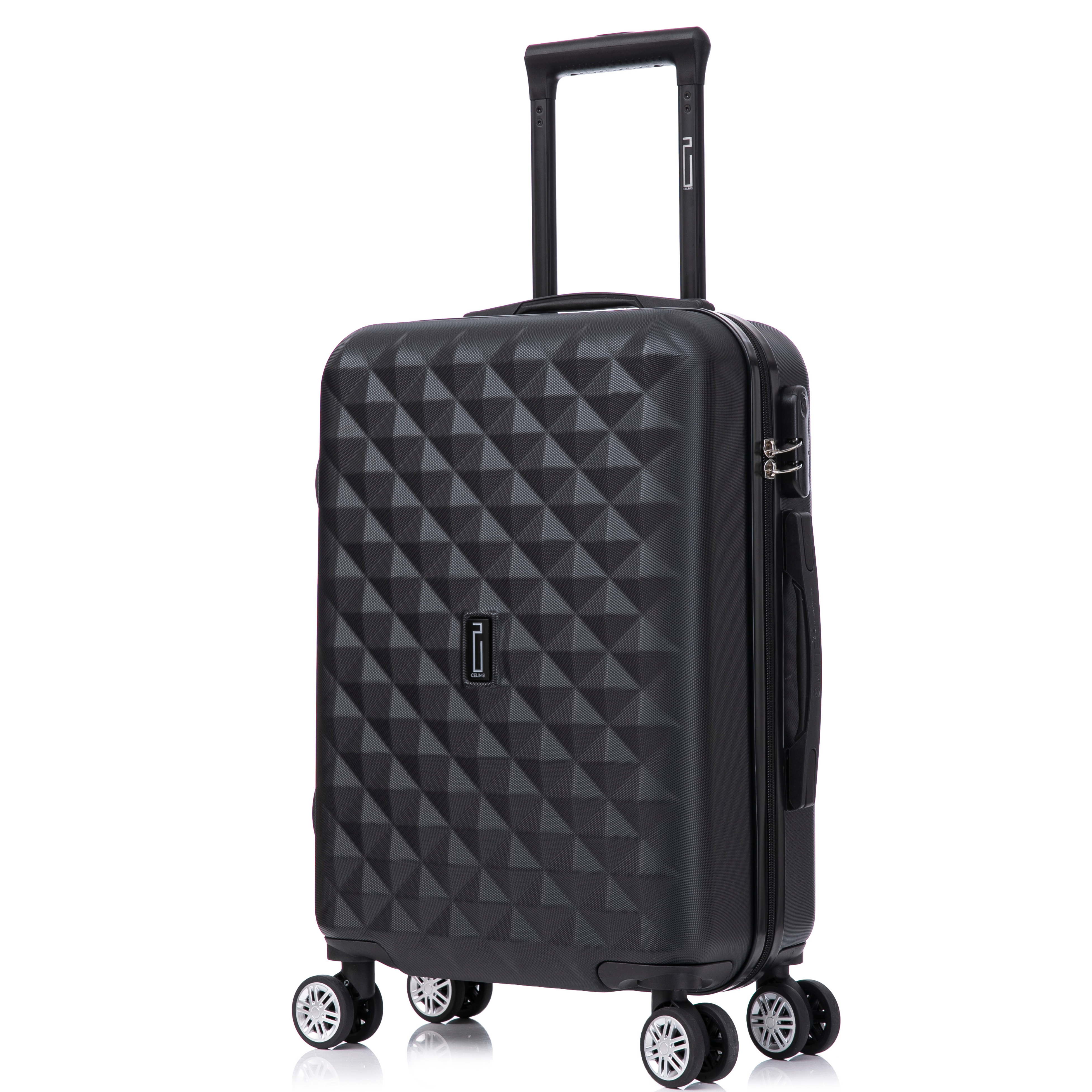 Urbaner Kabinenkoffer mit Kosmetikkoffer | Handgepäck | 55x40x20 | Schwarz
