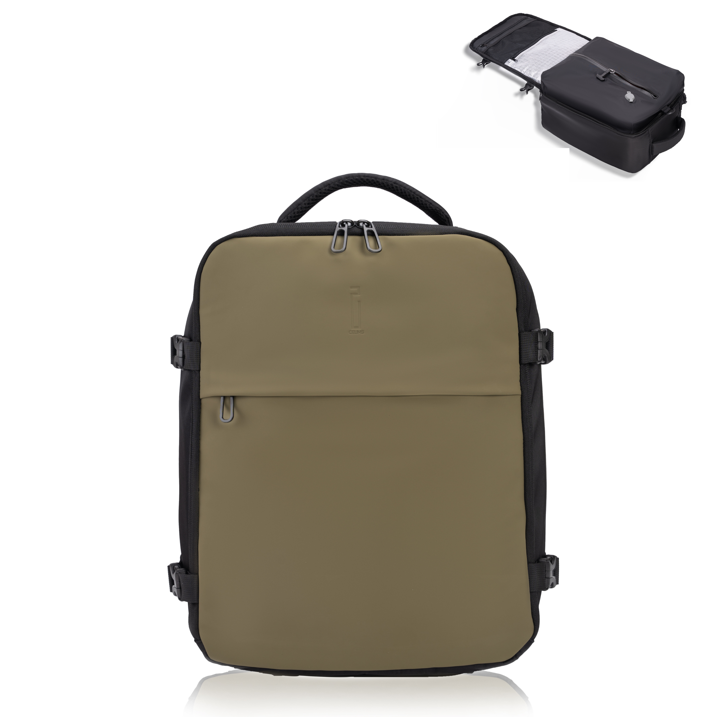 Zaino sottovuoto CELIMS 40x30x20 - Bagaglio a mano - Impermeabile - Beige