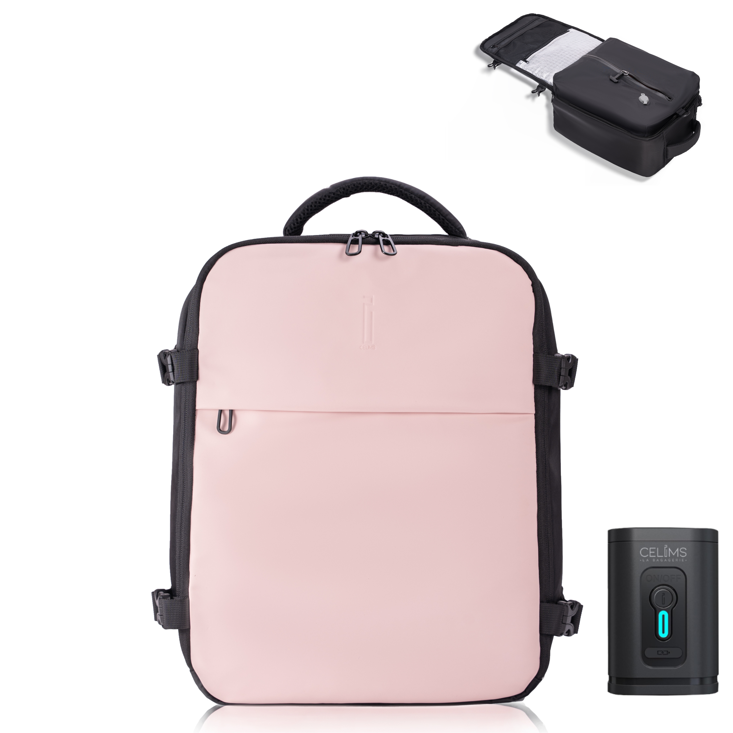 Zaino sottovuoto CELIMS 40x30x20 - Bagaglio a mano - Impermeabile - Beige