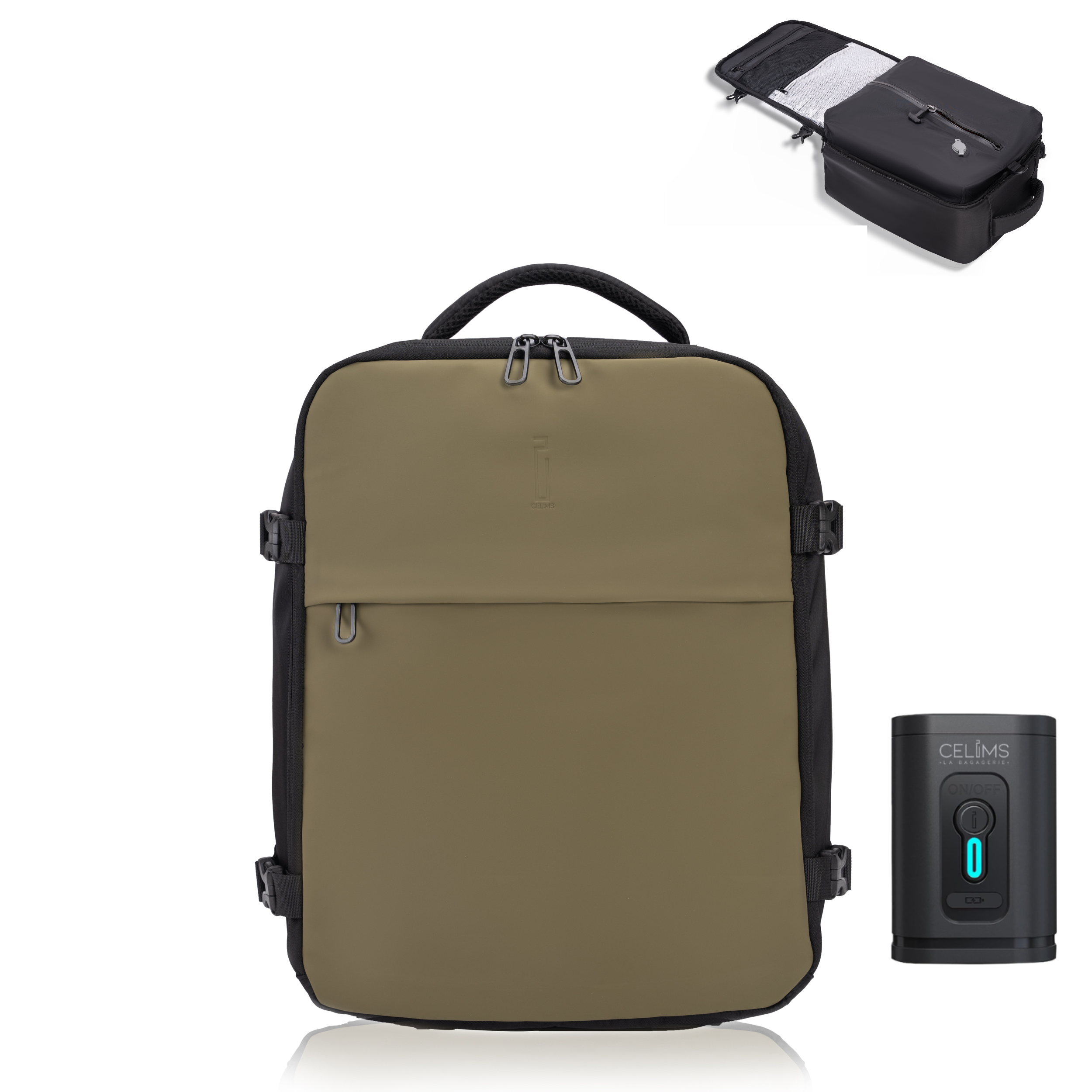 Zaino sottovuoto CELIMS 40x30x20 - Bagaglio a mano - Impermeabile - Beige