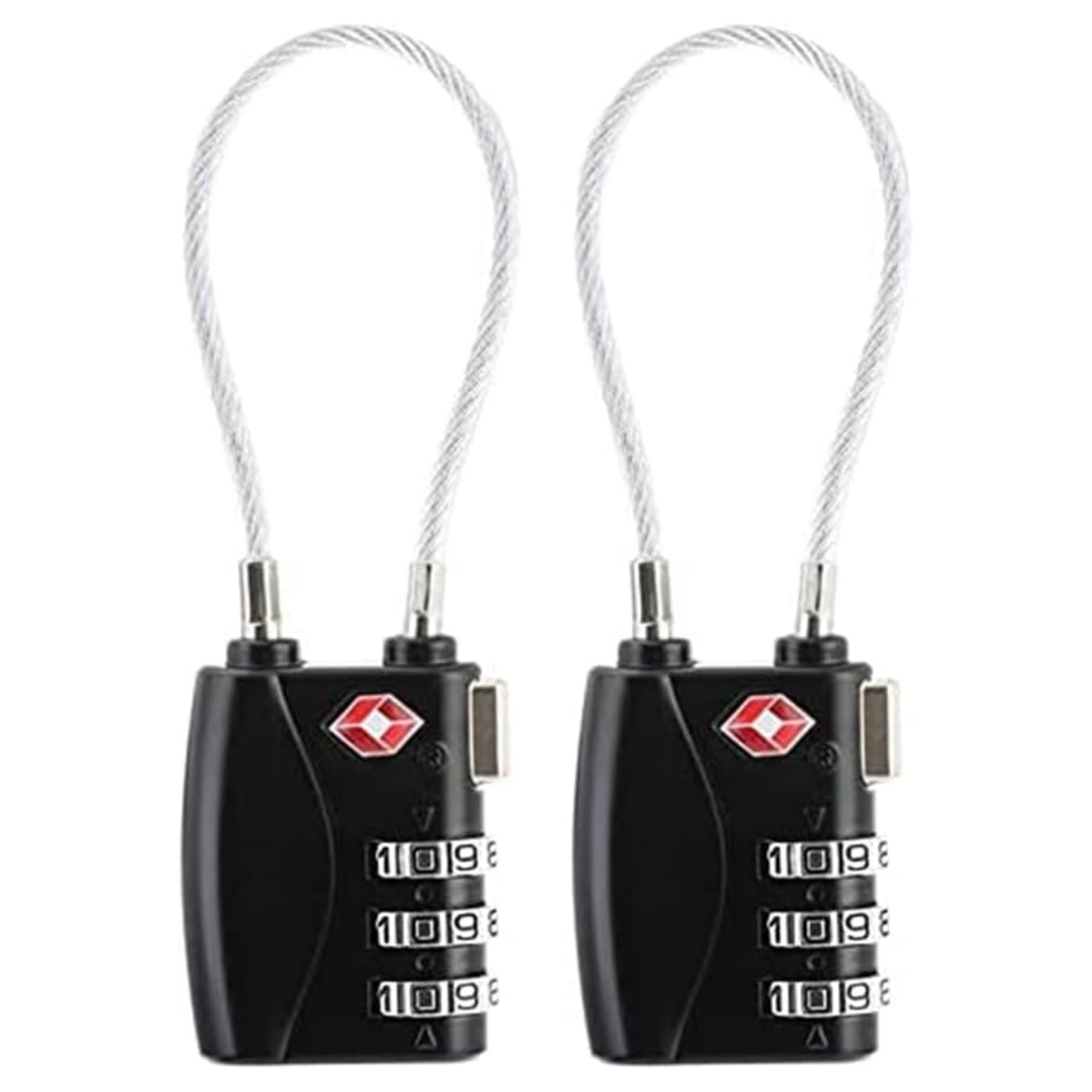 Cadenas TSA Valise Avion | Cadenas Code | Cadenas Valise | Protection Idéale pour Vos Bagages | Noir