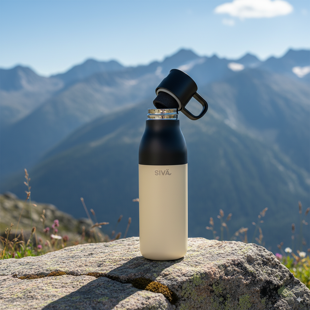 Gourde Isotherme Inox 740ml | Étanche & Durable | Avec Filtre Charbon