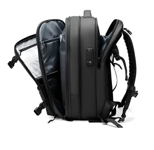 Zaino da viaggio | Zaino sottovuoto | Impermeabile – Nero con pompa