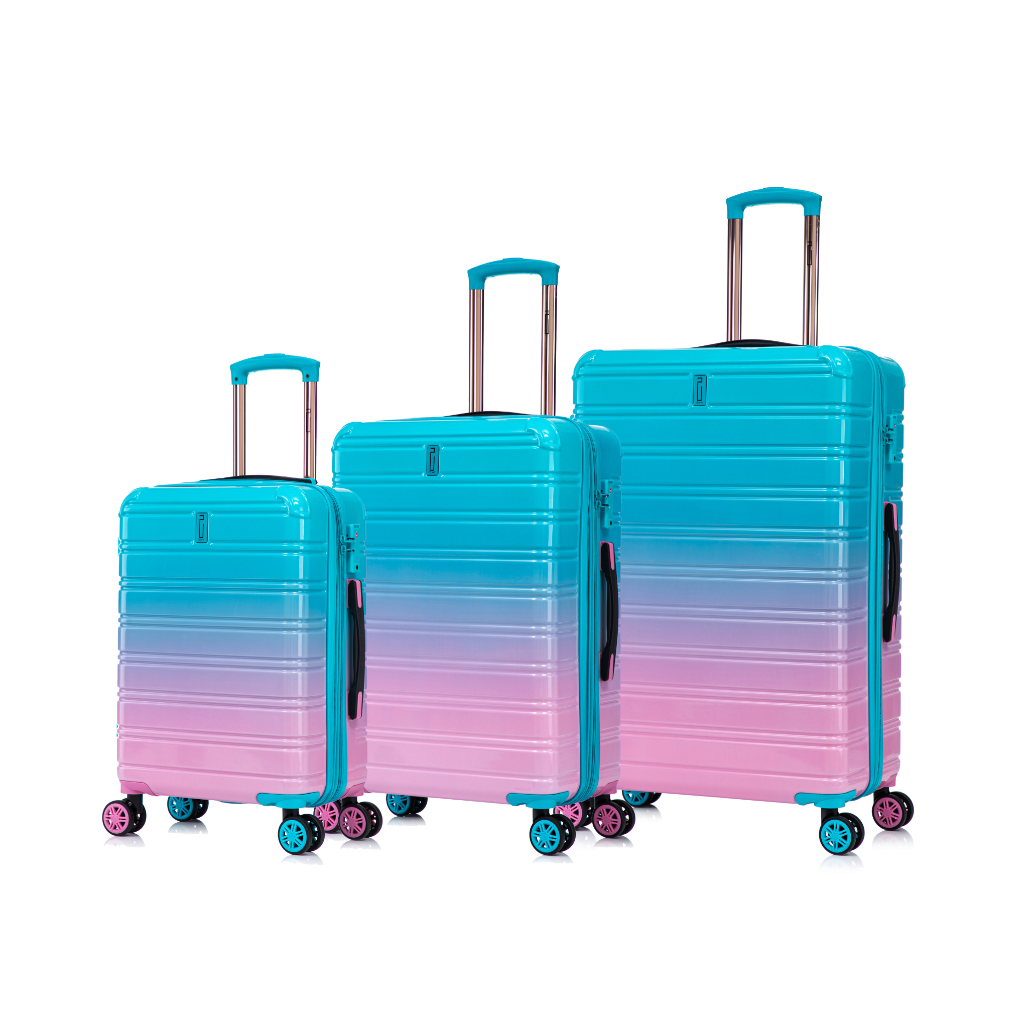 3-teiliges Kofferset aus Polycarbonat | Kabinenkoffer | Mittlerer Koffer | Großer Koffer
