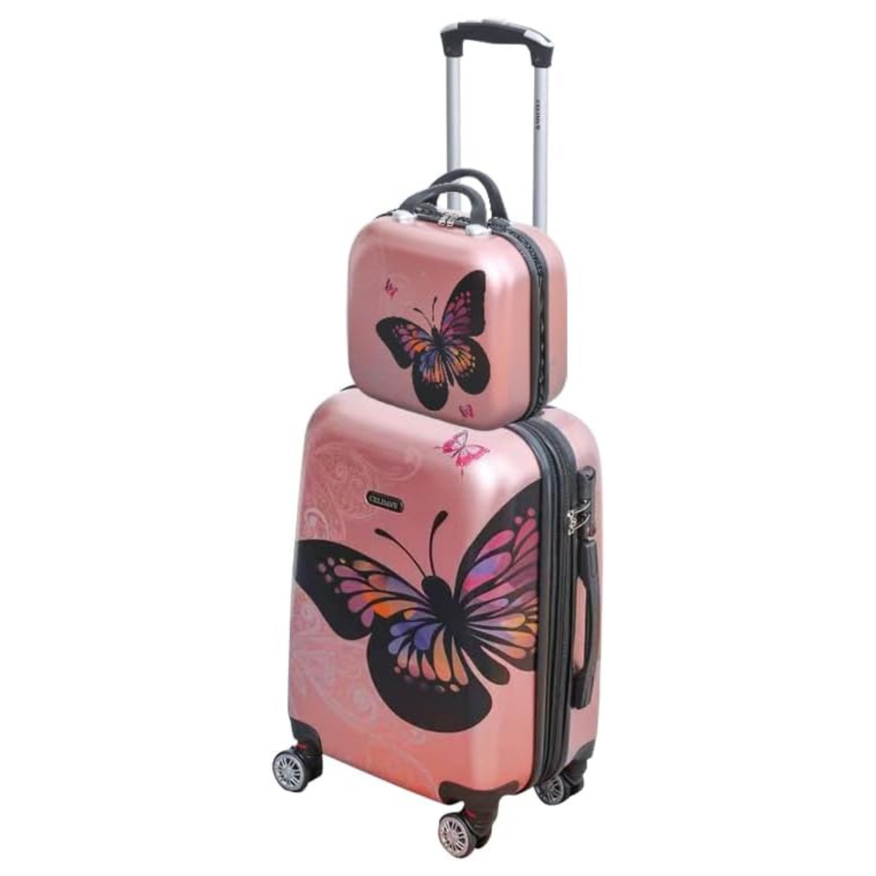 Eau De Rose Valise Cabine CELIMS Polycarbonate 55x36x23cm