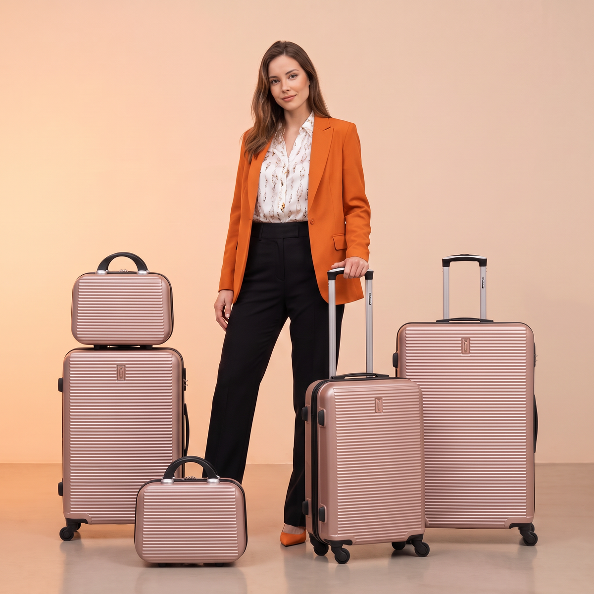 SET - Set 5 Pièces - ABS (XL-75cm) (L-65cm) (S-55cm) (Vanity 30 & 35cm)