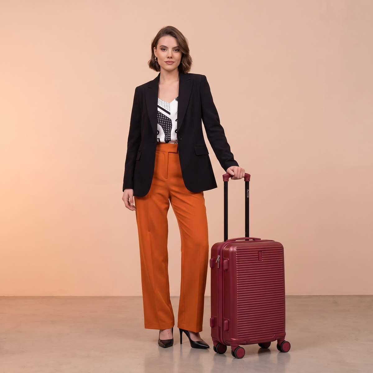 Valise Cabine 55 cm ABS – Linea Premium - Extensible & Serrure TSA