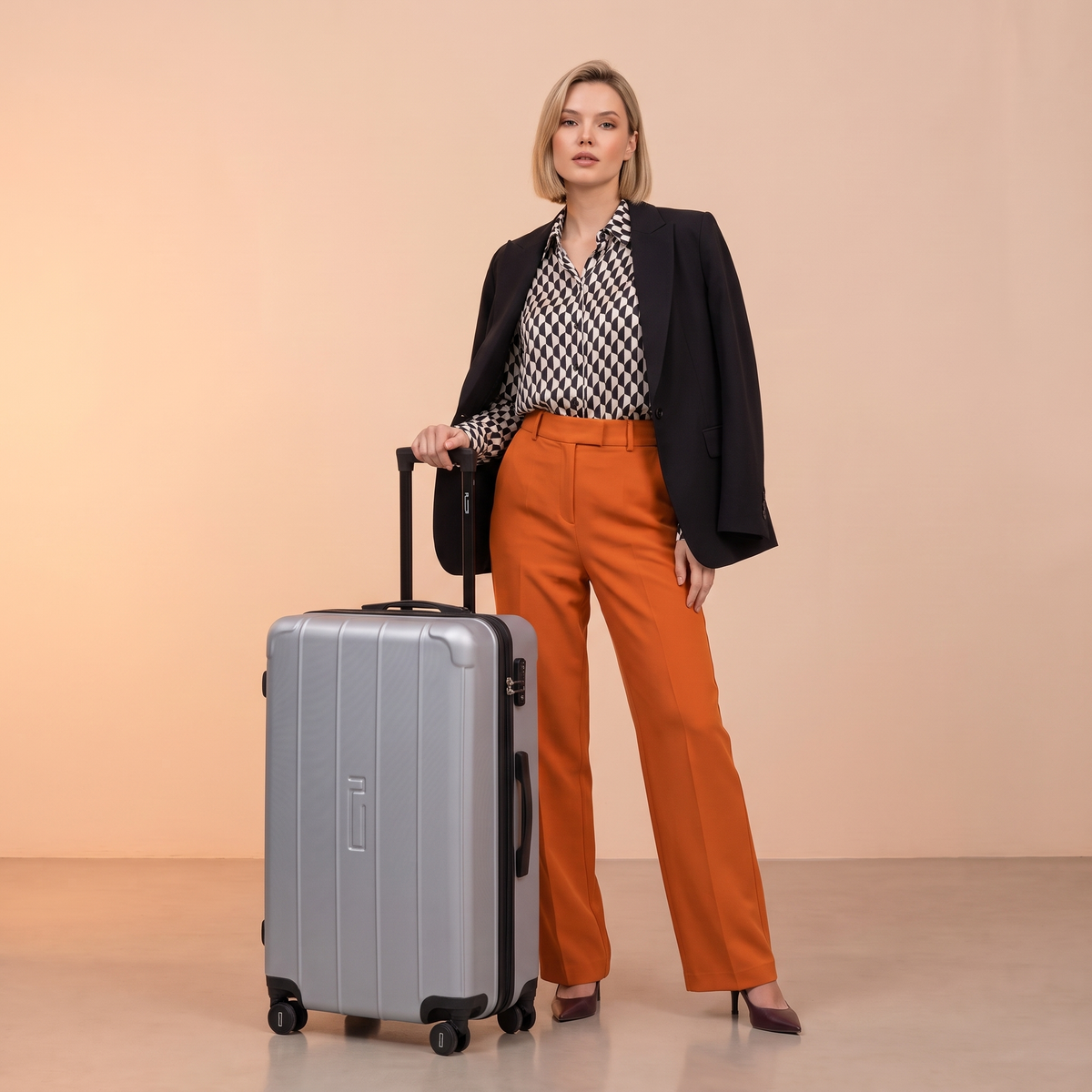Valise Grande XL Trunk rigide – 80 x 43 x 35 cm – Serrure TSA