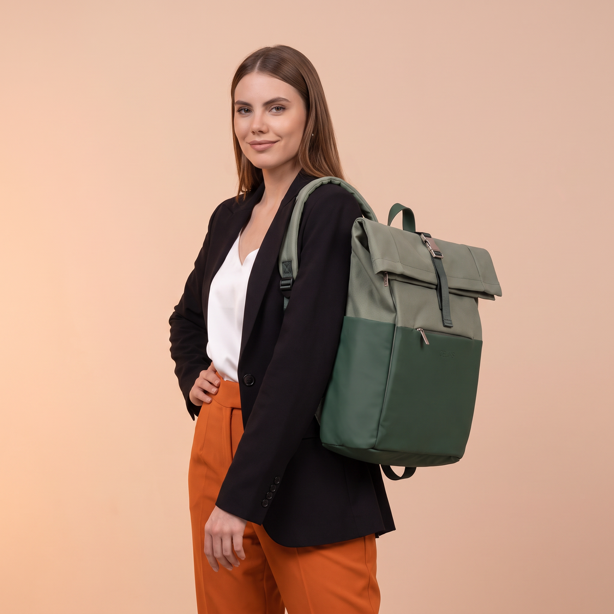 Sac à dos Roll-Top CELIMS – Bagage à Main Compatible EasyJet 45×36×20 cm – Imperméable & Ultra-Résistant