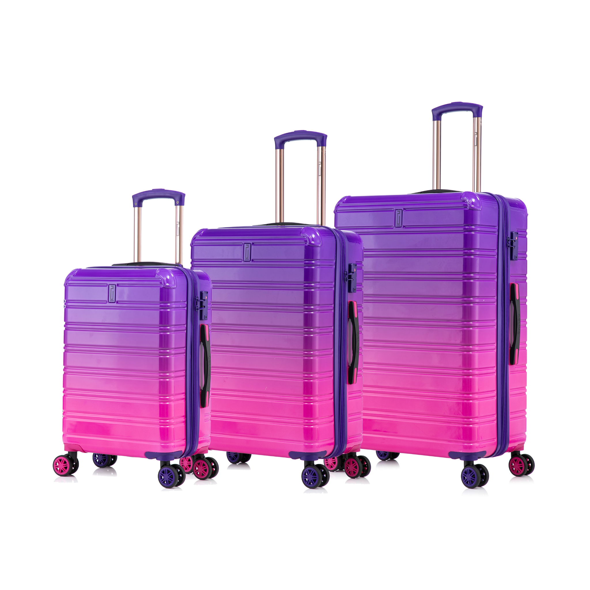 3-teiliges Kofferset aus Polycarbonat | Kabinenkoffer | Mittlerer Koffer | Großer Koffer