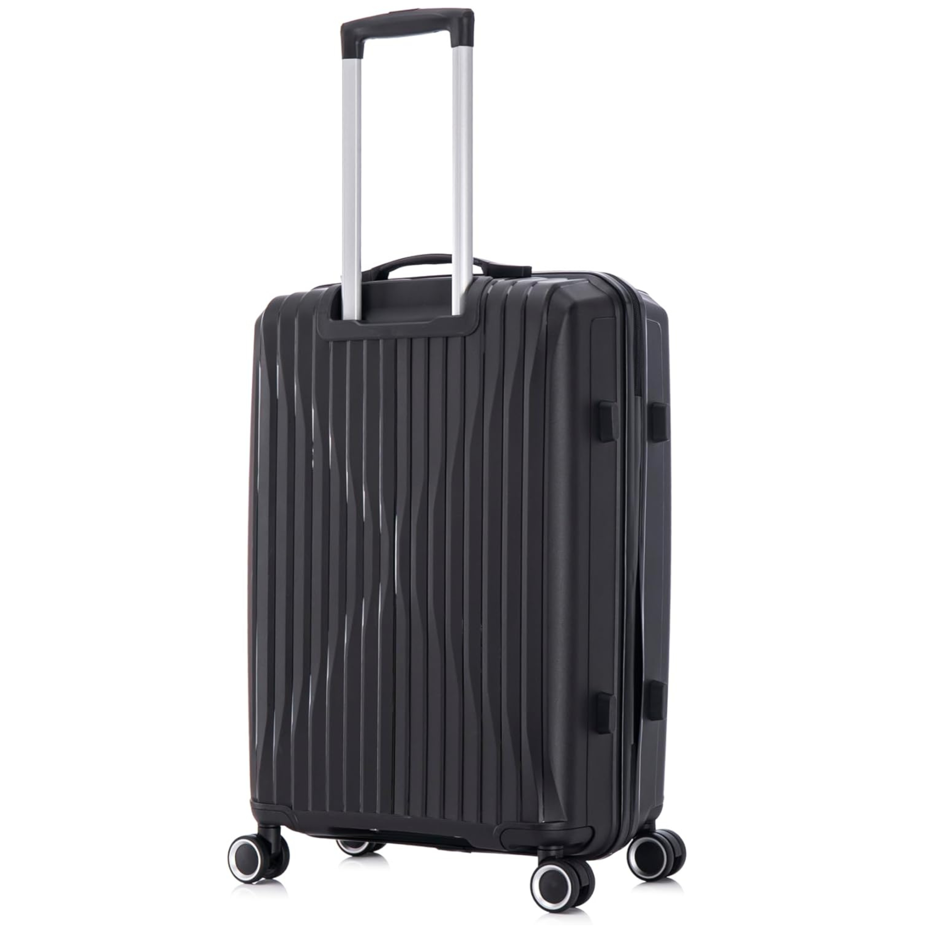 Set Valise 3 pièces En Polypropylène | Valise Cabine | Valise Moyenne | Valise Grande – Noir