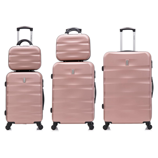 Set 5 Valises - Valise Cabine | Valise Moyenne | Valise Grande | 2x Vanity – ABS