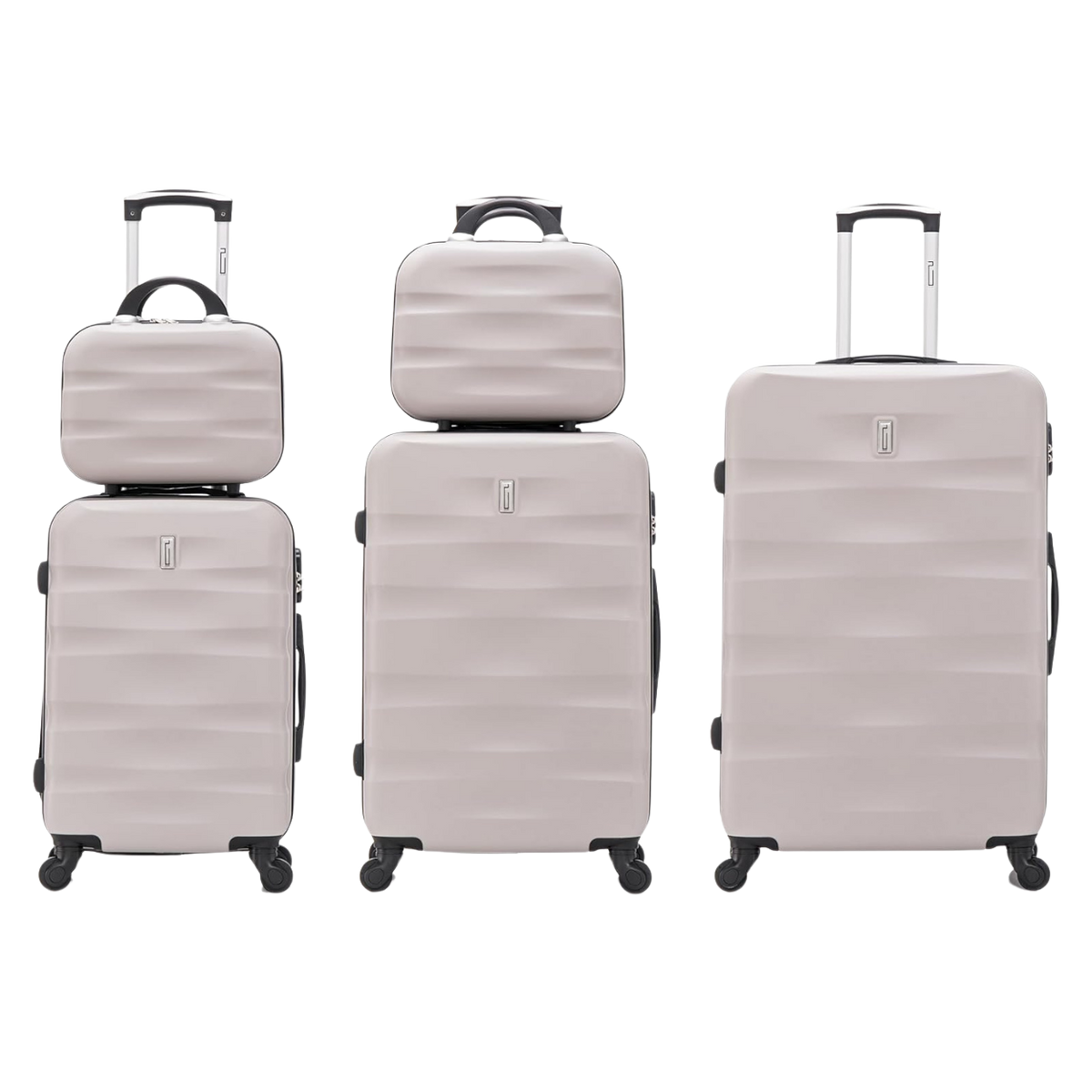 Set valises 5 pièces : cabine, moyenne, grande & 2 vanity