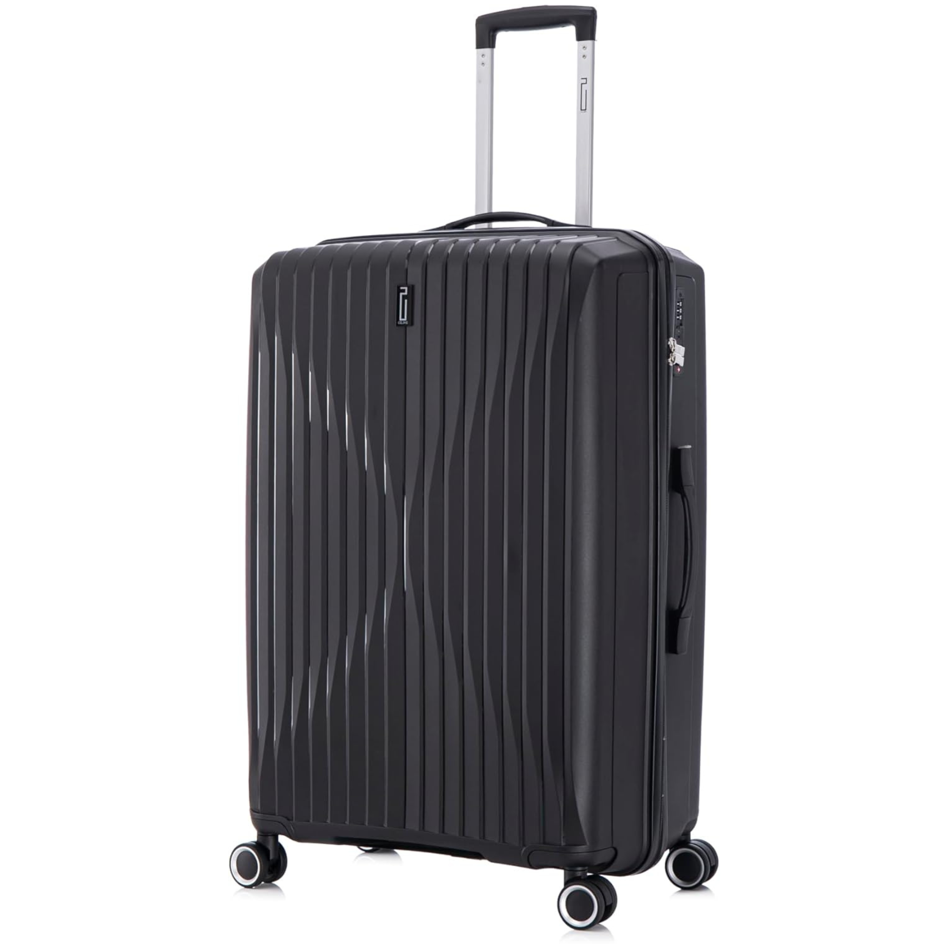 Set Valise 3 pièces En Polypropylène | Valise Cabine | Valise Moyenne | Valise Grande – Noir