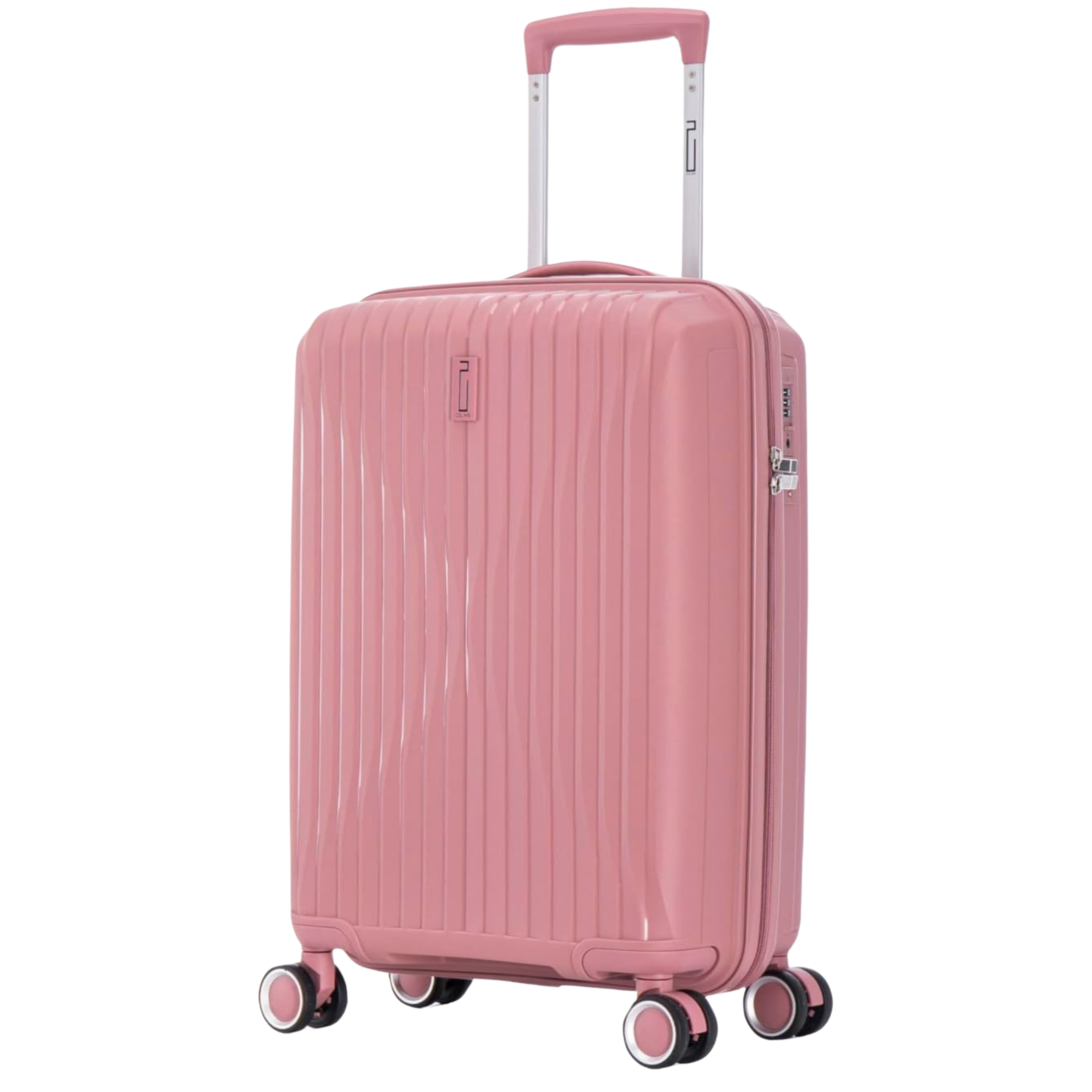 Valigia da cabina in polipropilene | valigia in polipropilene | 55x40x20 | Rosa