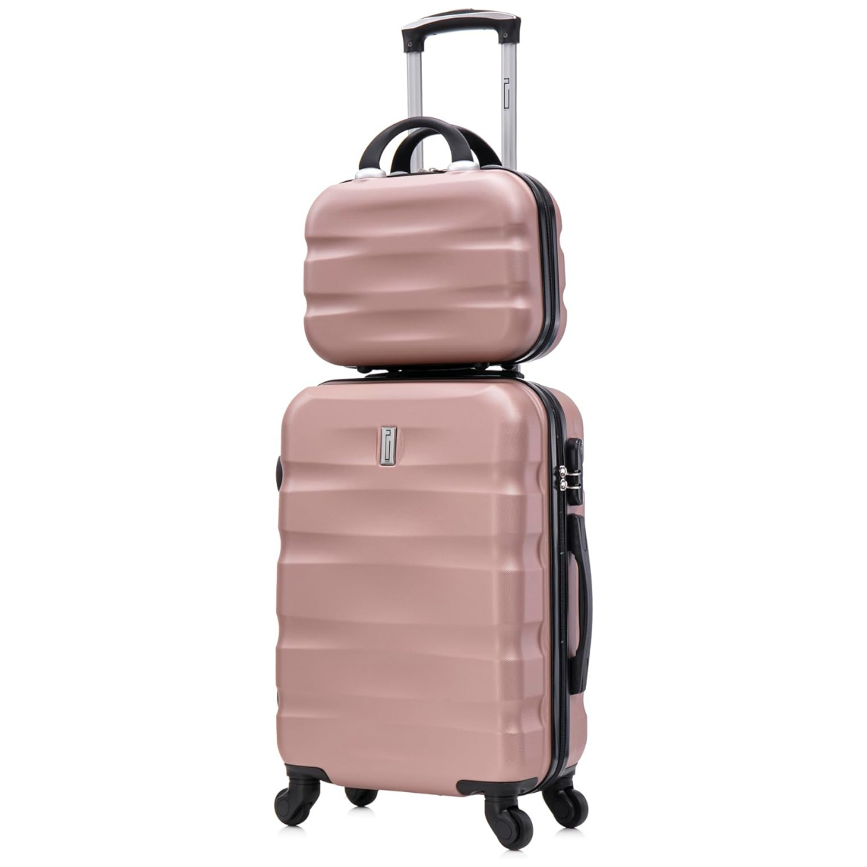 Set Valise 5 pièces AeroWave  | Valise Cabine | Valise Moyenne | Valise Grande | 2x Vanity – Rose Gold