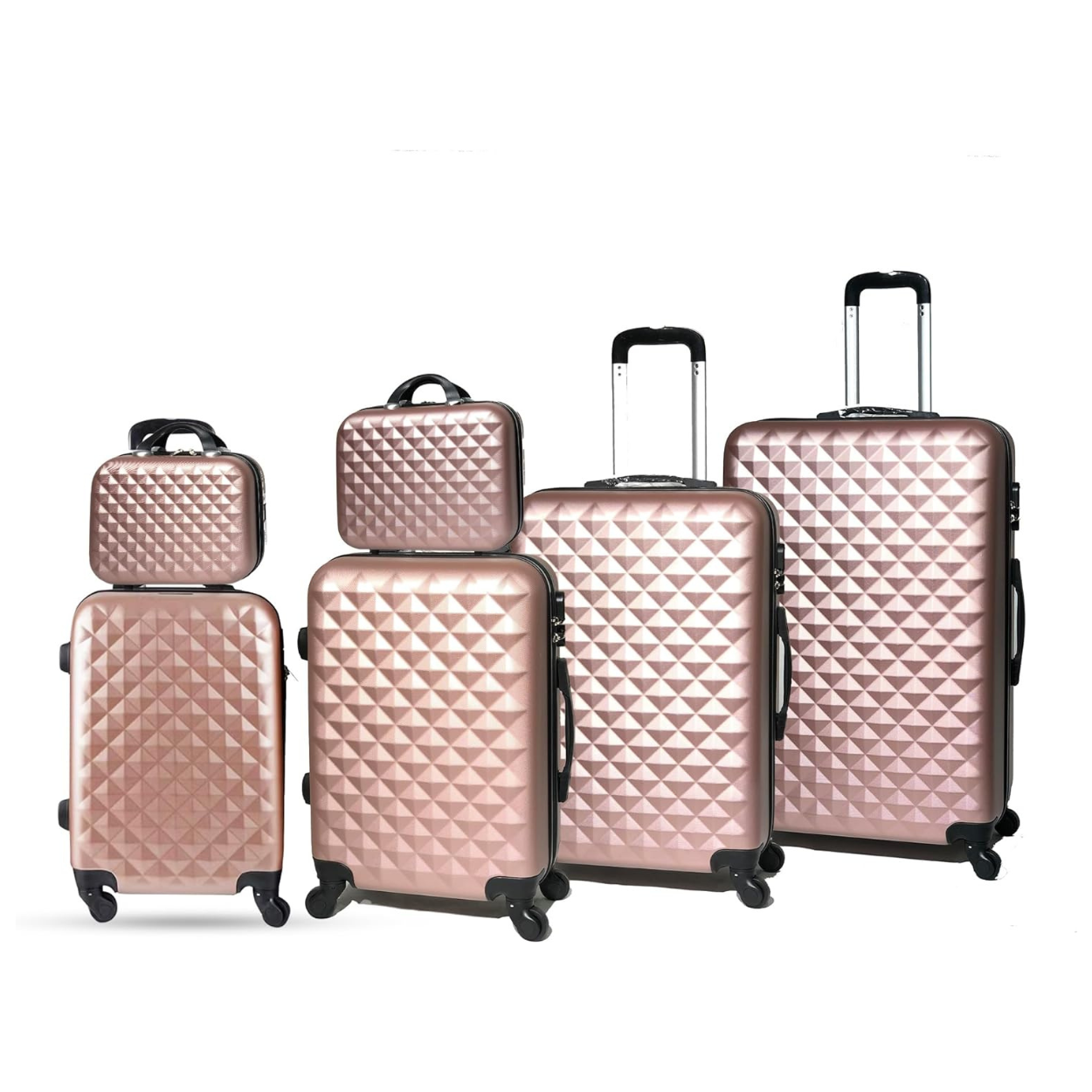 Set 6 Valises – Valise Cabine | Valise Moyenne | Valise Grande | 2x Vanity – ABS