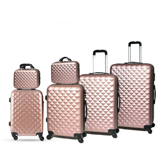 Set 6 Valises – Valise Cabine | Valise Moyenne | Valise Grande | 2x Vanity – ABS