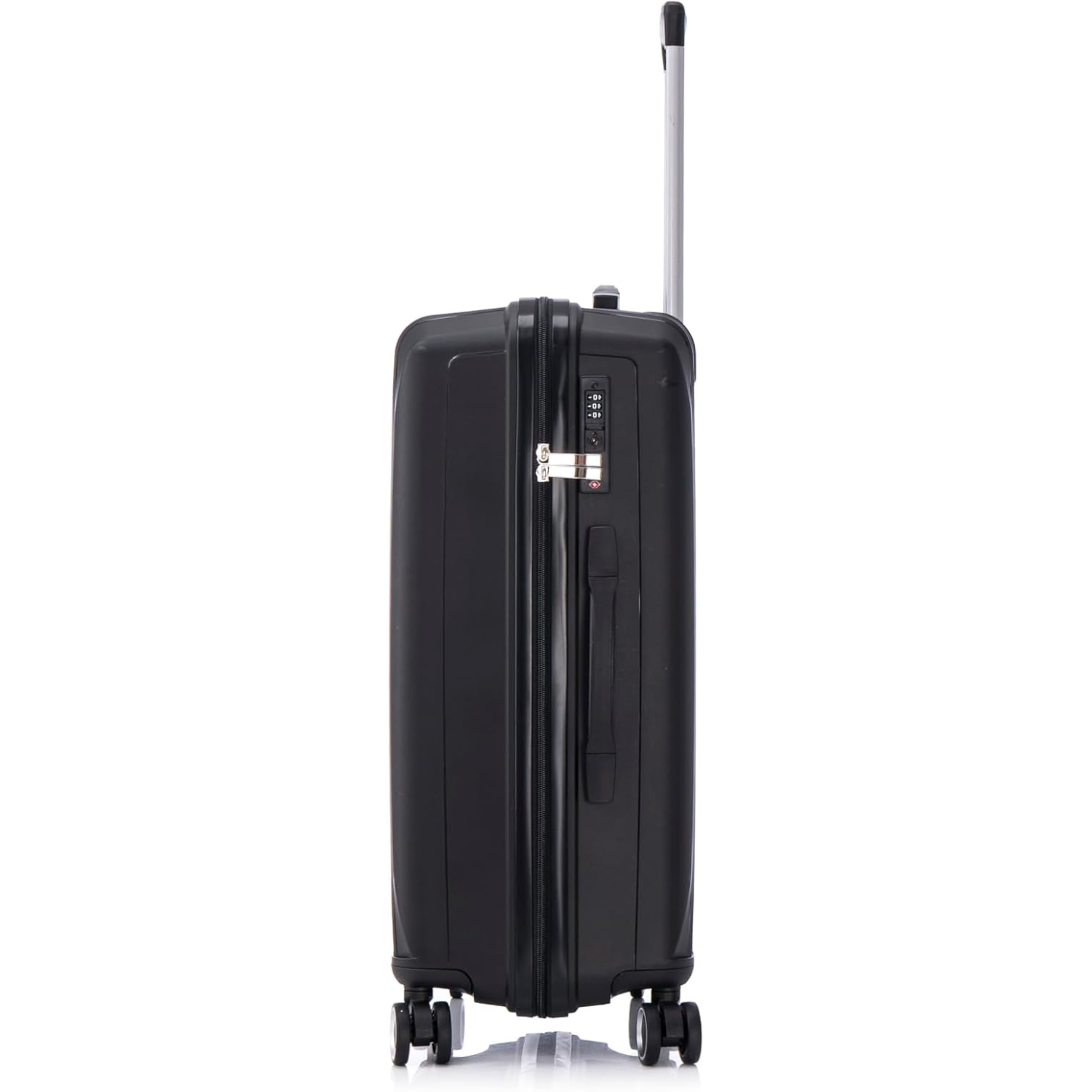 Set Valise 3 pièces En Polypropylène | Valise Cabine | Valise Moyenne | Valise Grande – Noir