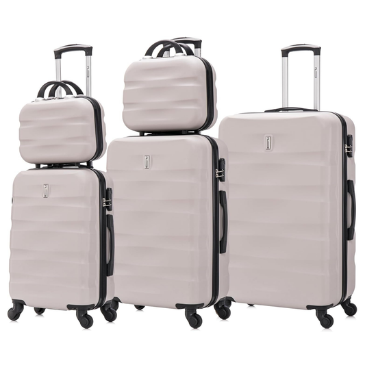 Set 5 Valises - Valise Cabine | Valise Moyenne | Valise Grande | 2x Vanity – ABS