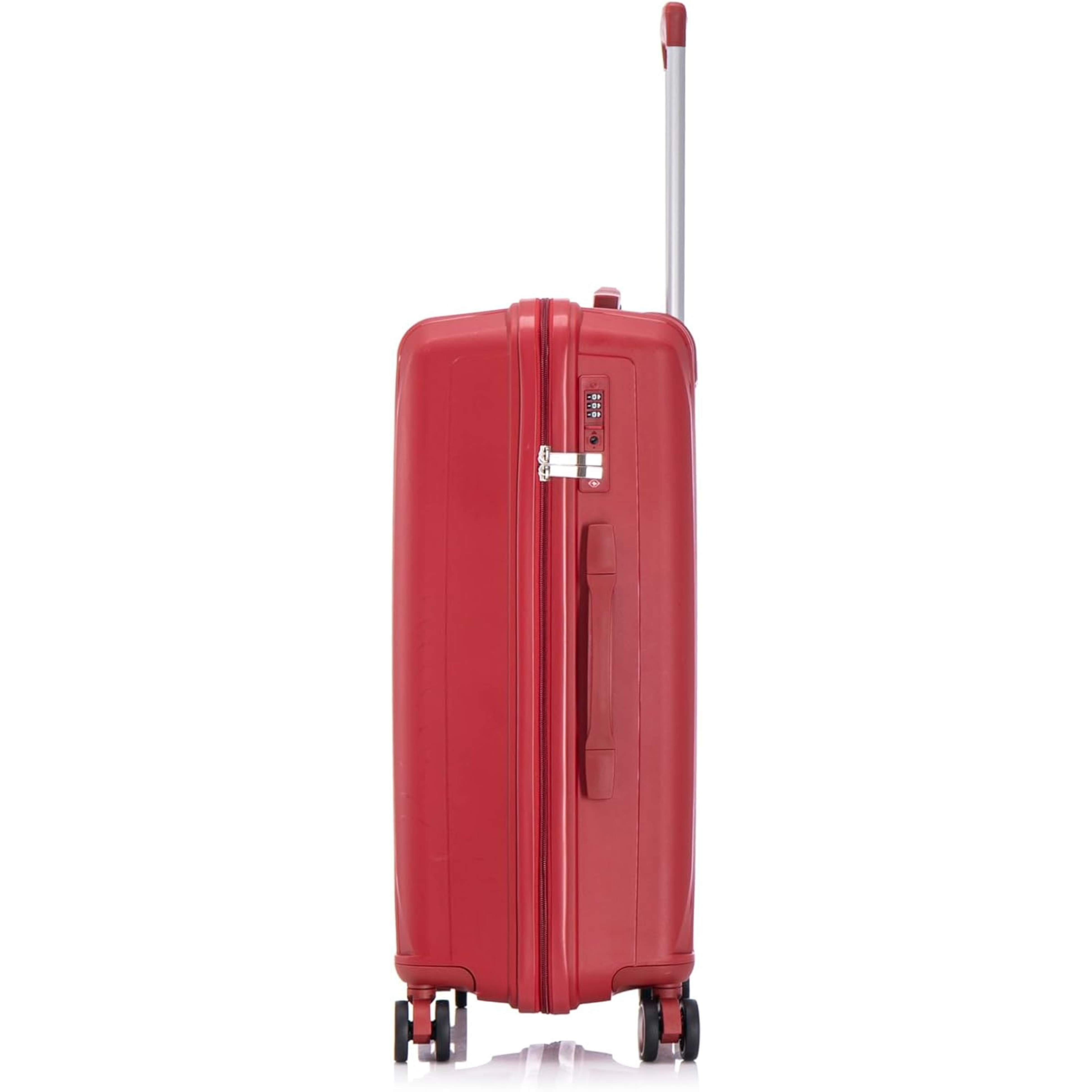 Set Valise 3 pièces En Polypropylène | Valise Cabine | Valise Moyenne | Valise Grande – Rouge