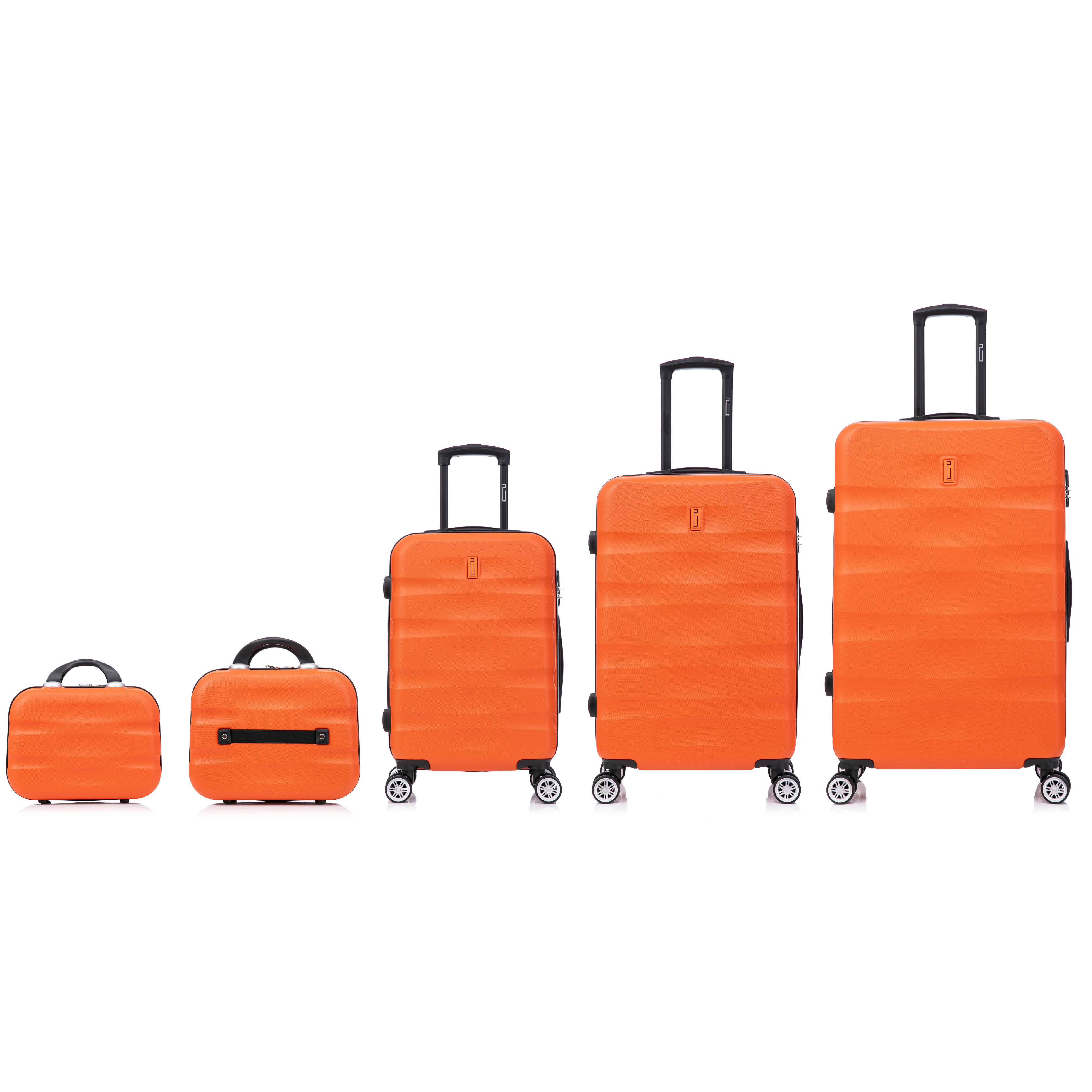 Juego de maletas de 5 piezas AeroWave | Maleta de cabina | Maleta Mediana | Maleta grande | 2x Tocador – Azul