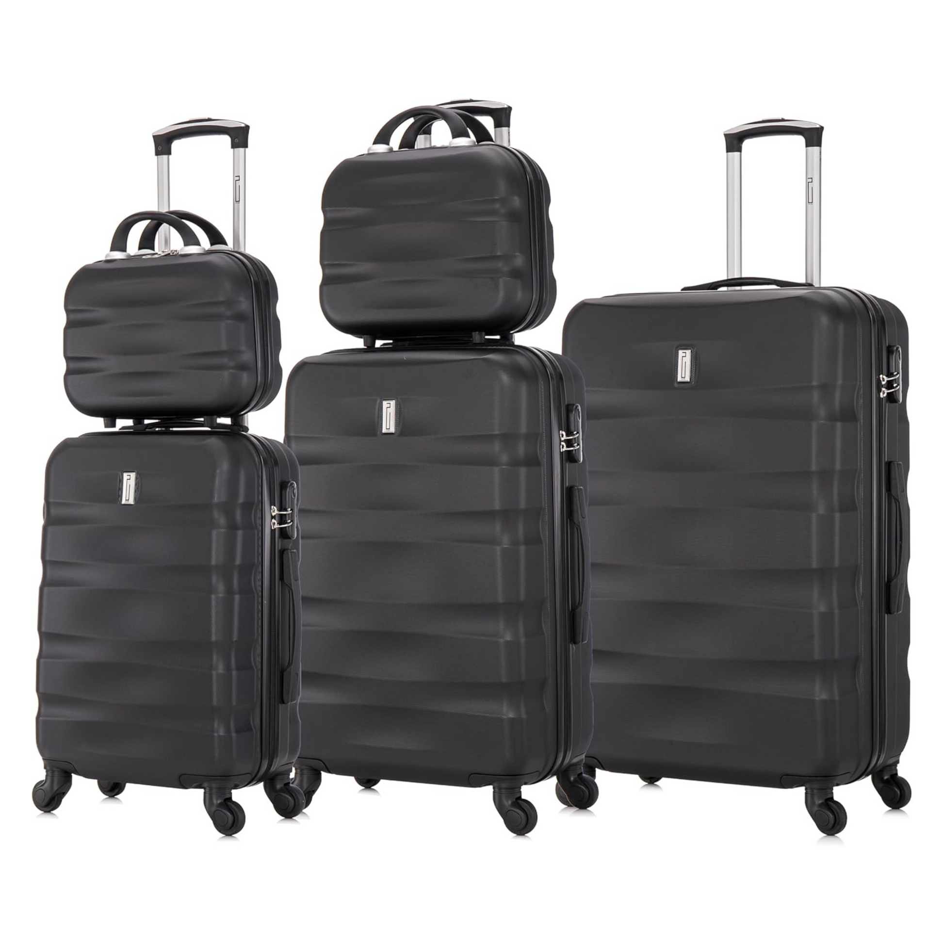 Set 5 Valises - Valise Cabine | Valise Moyenne | Valise Grande | 2x Vanity – ABS